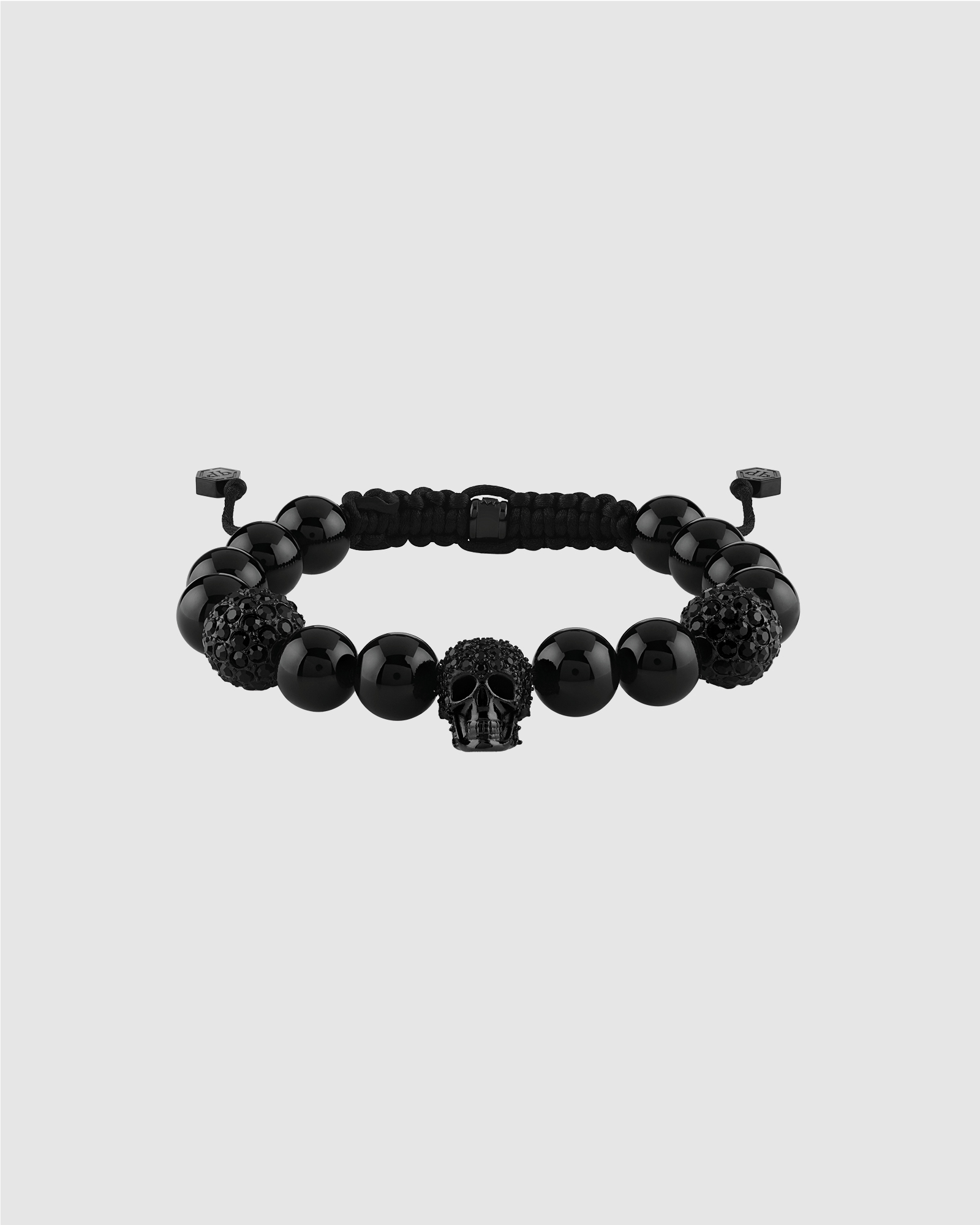 PLEIN ELITE IP Black Black Crystals Black Agate bracelet