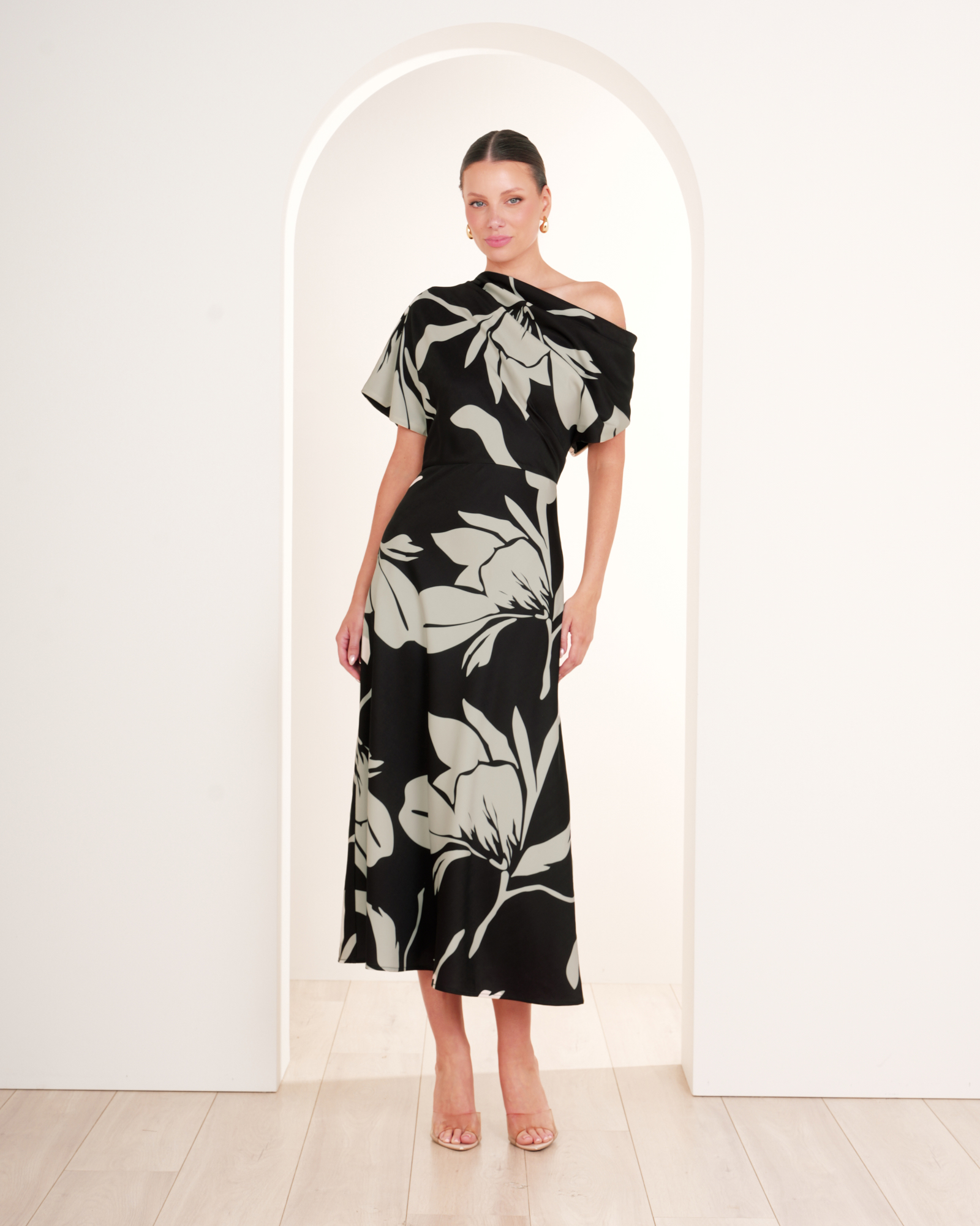 Jada Off Shoulder Midi Dress