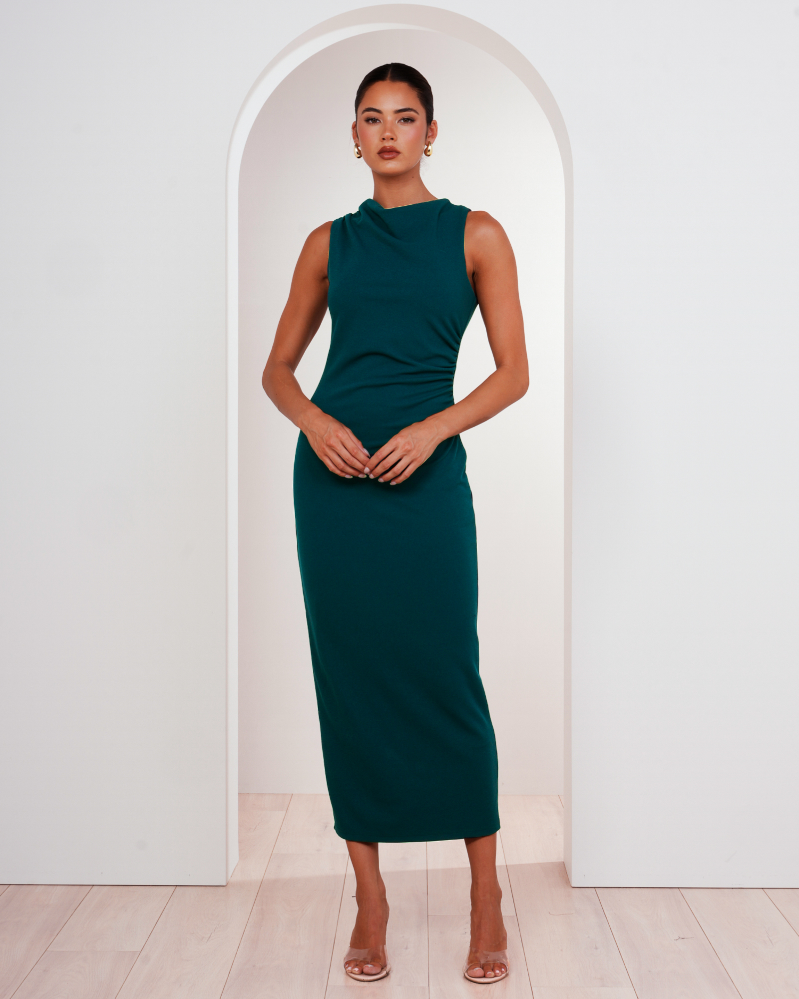 Windsor High Neck Midi Dress
