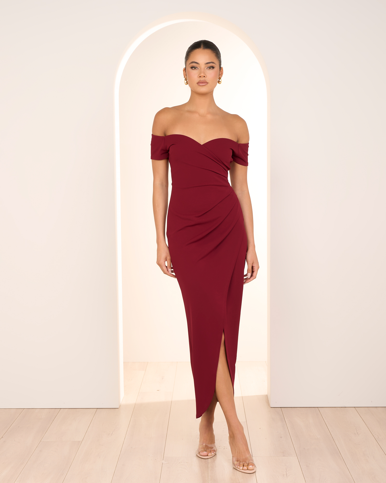 Jamie Off Shoulder Midi Dress