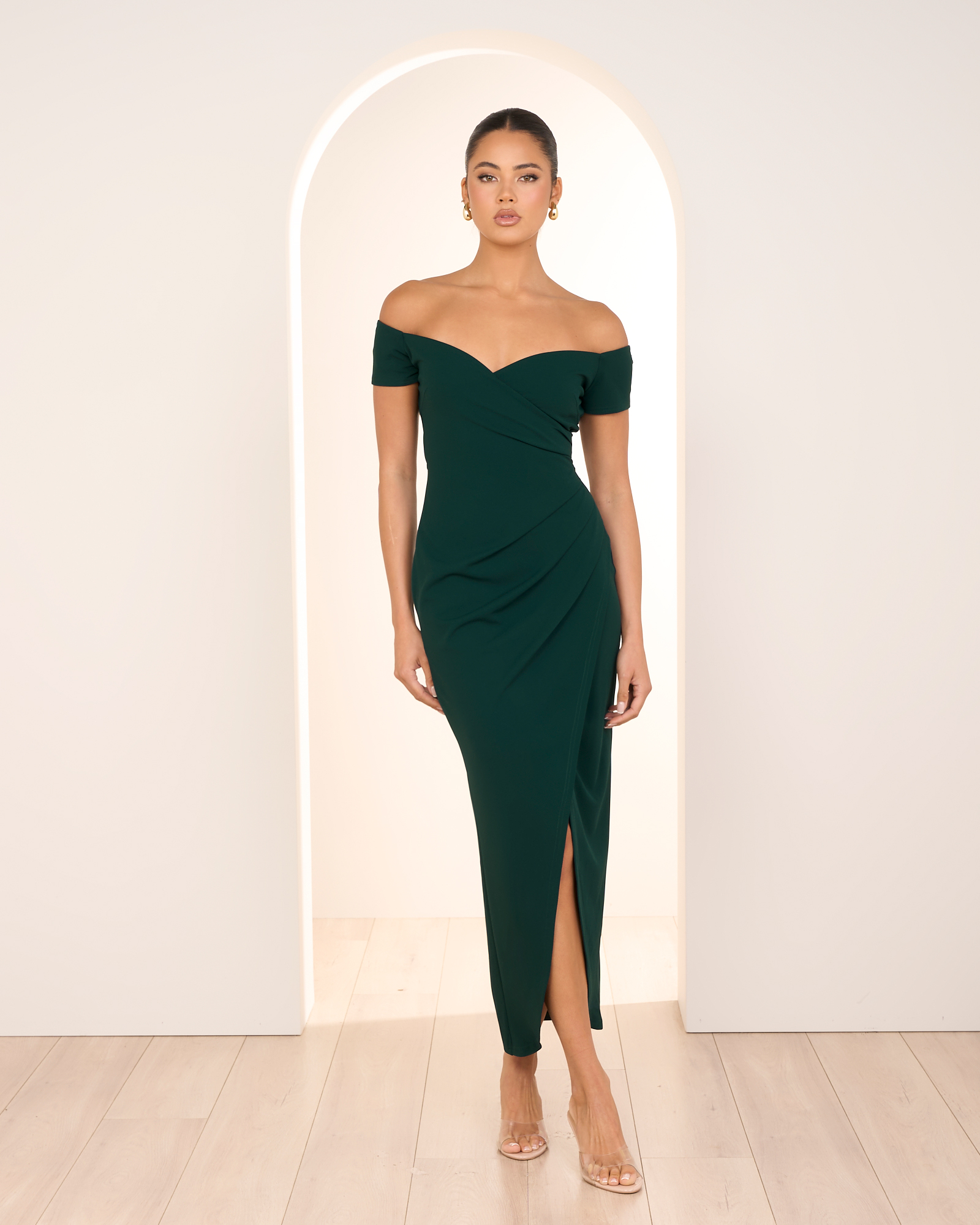 Jamie Off Shoulder Midi Dress