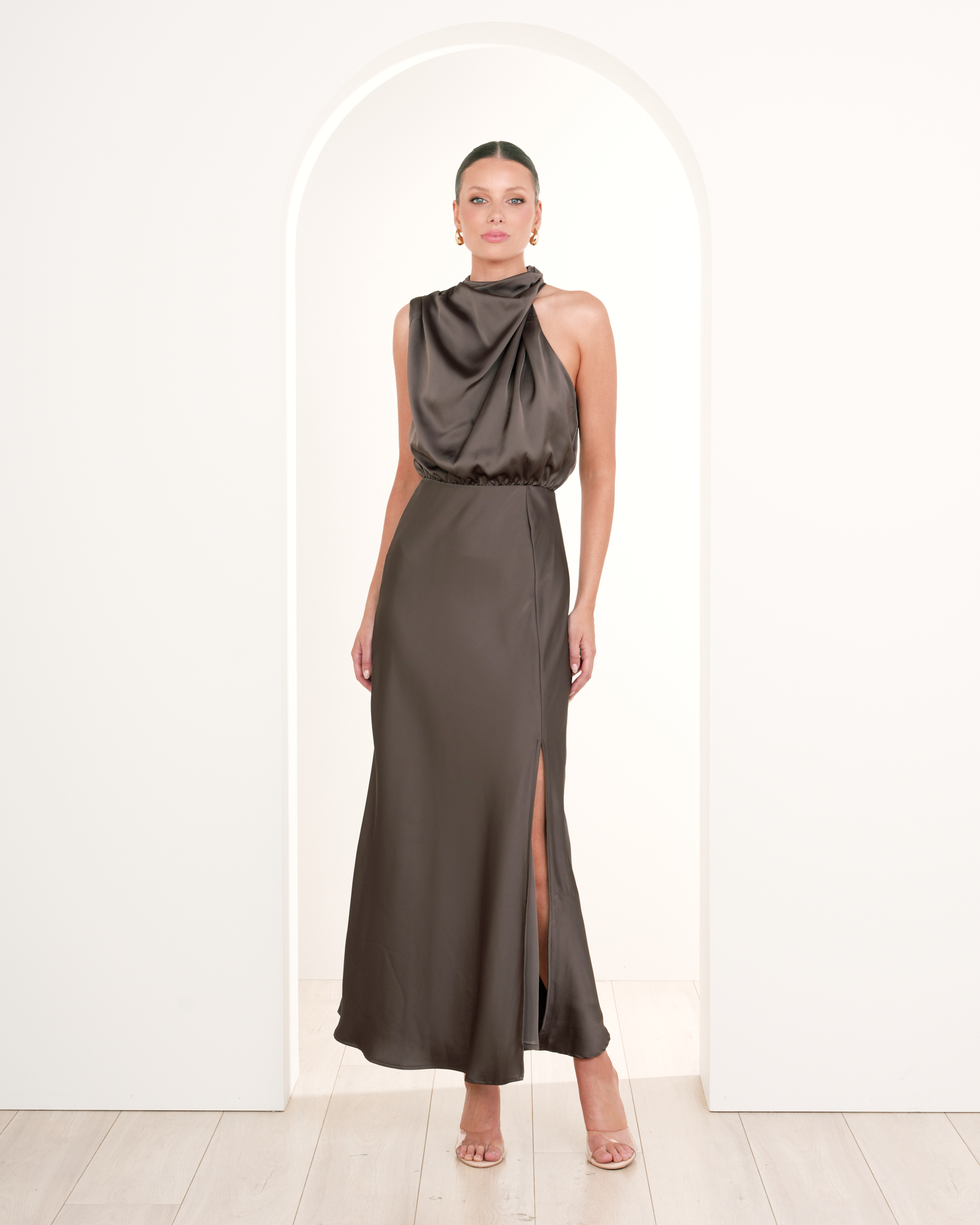 Como High Neck Midi Dress