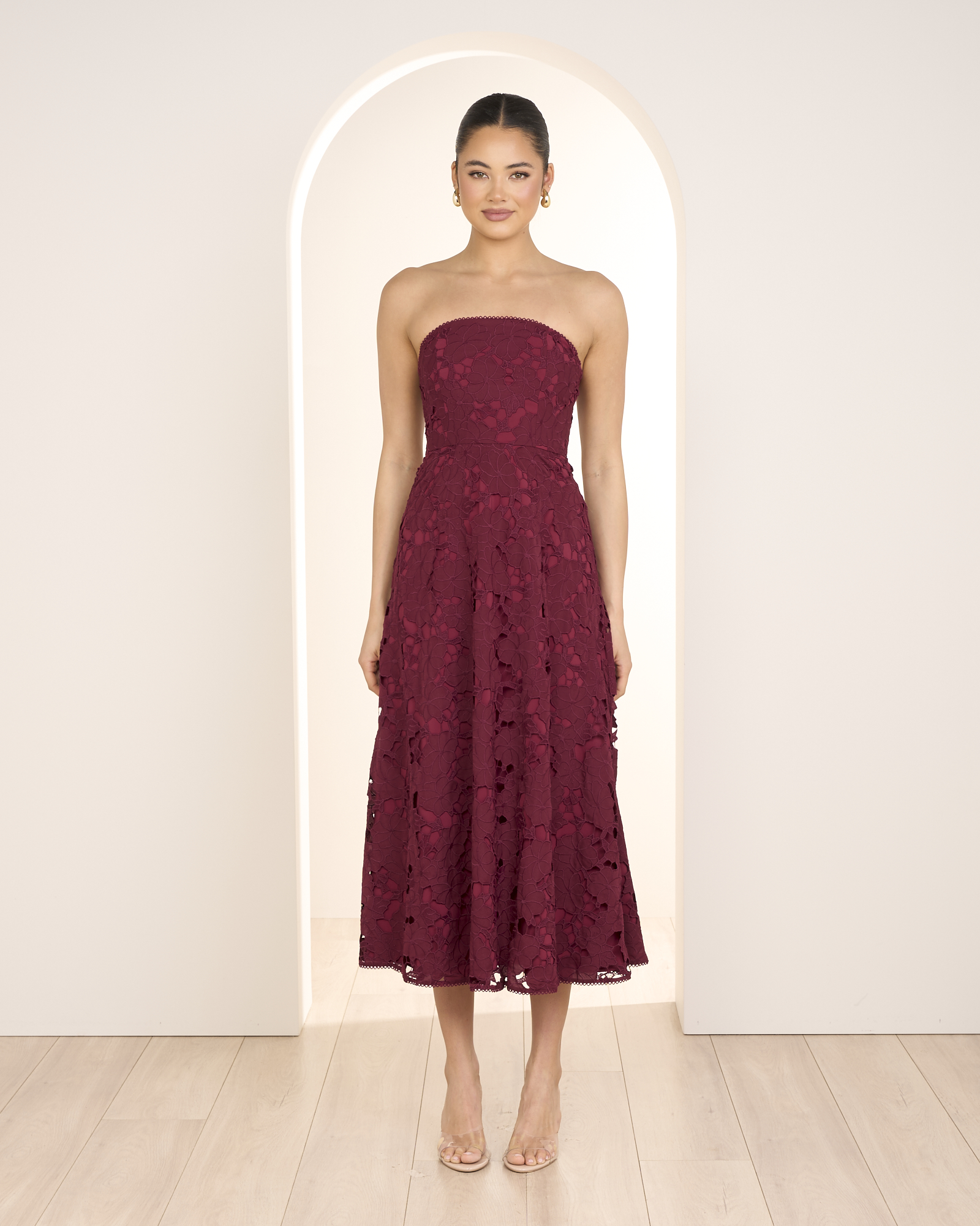 Nellie Strapless Midi Dress