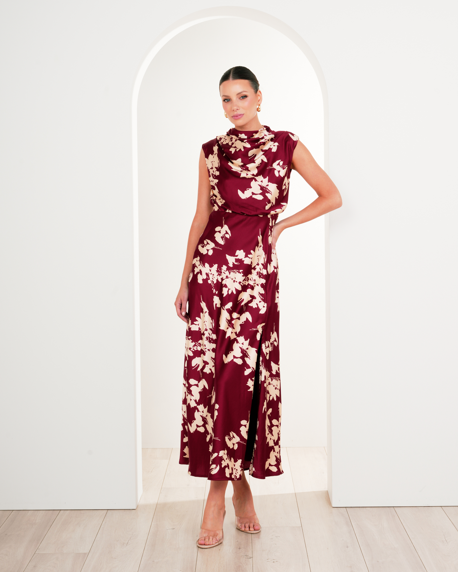 Aisha Cowl Neck Maxi Dress