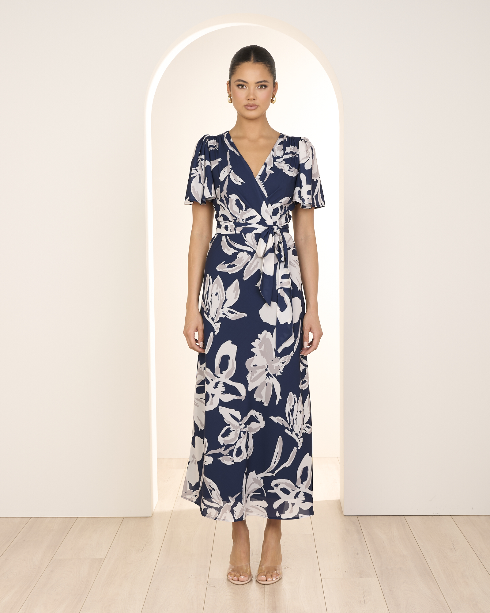 Lila Cross Over Maxi Dress