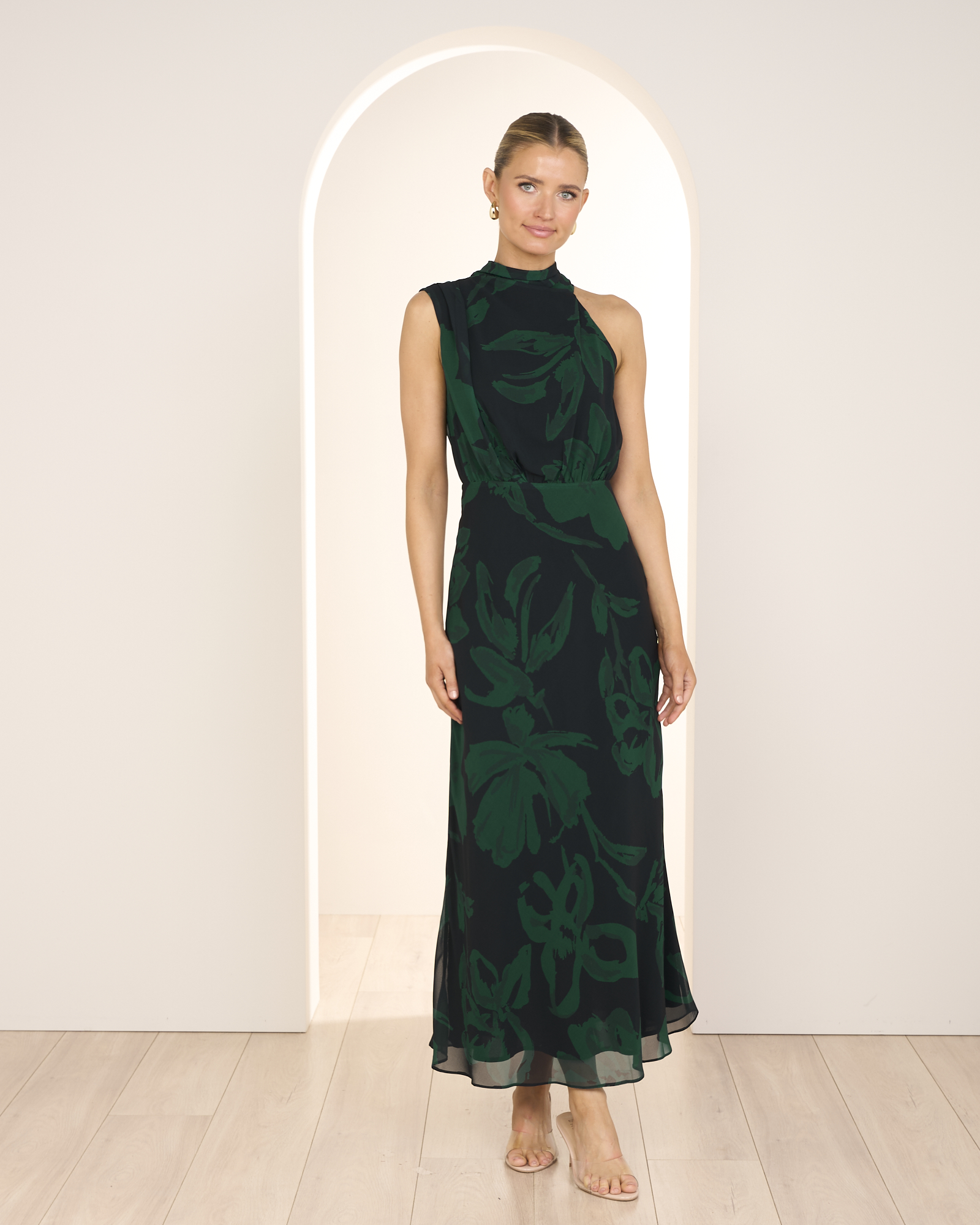 Olandra High Neck Maxi Dress