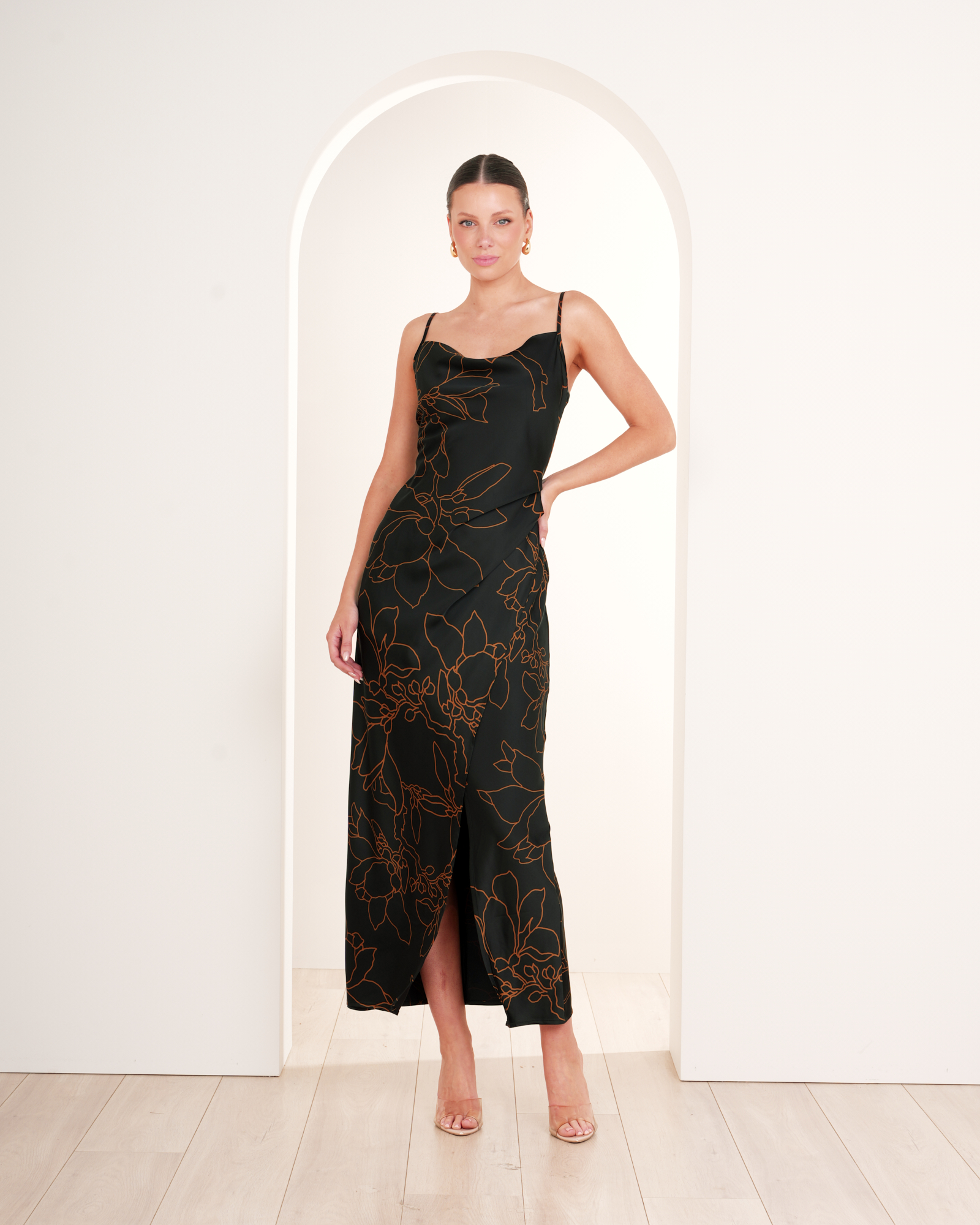 Elicia Cowl Neck Maxi Dress