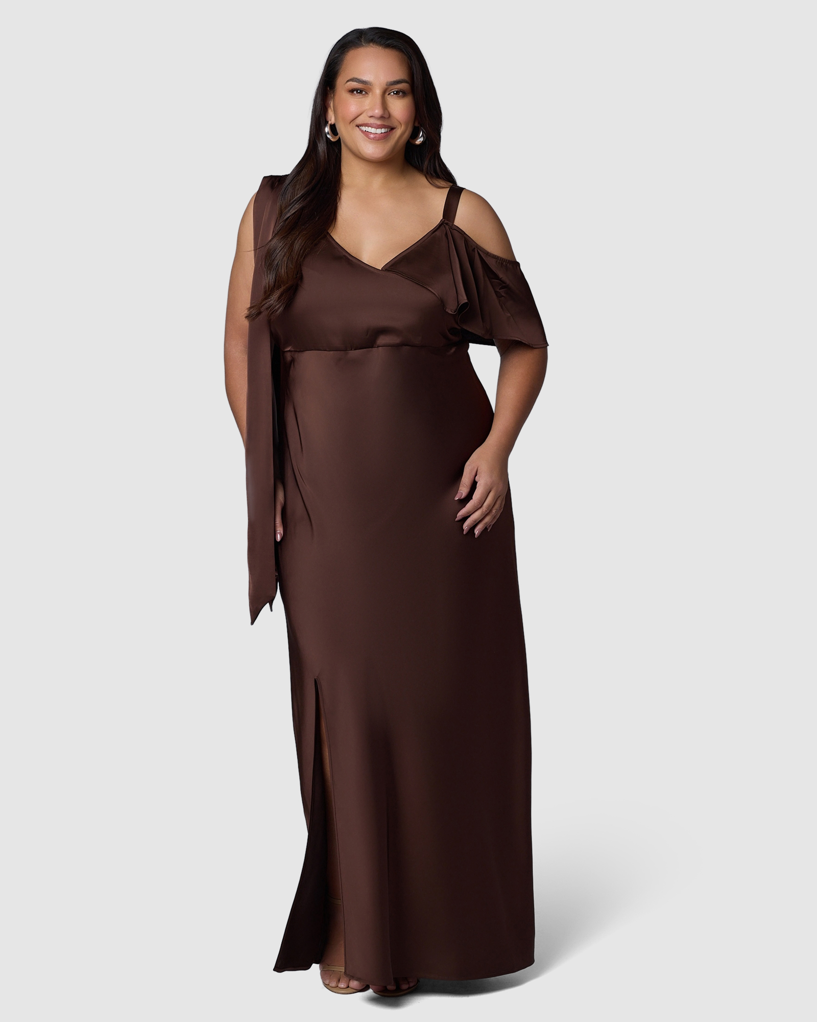 Tap In Satin Maxi Dress