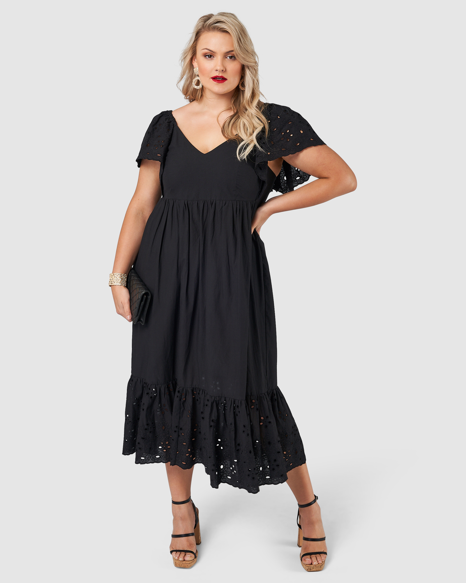 Girlz Broderie Maxi Dress