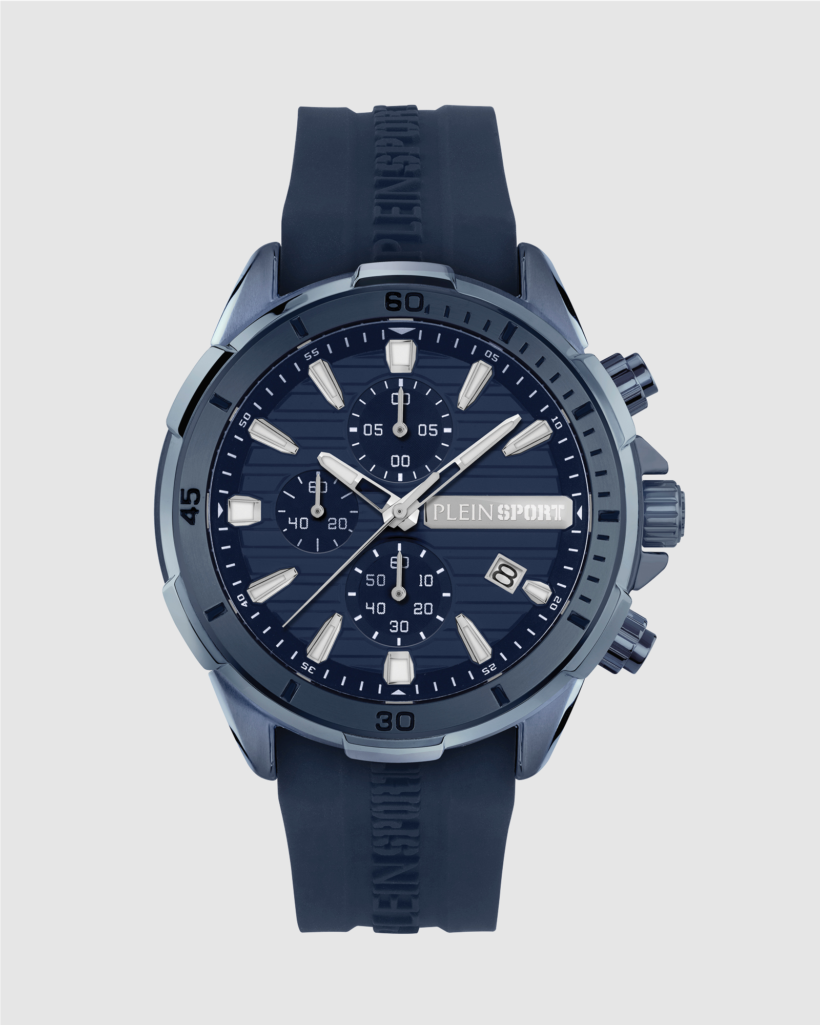 Plein Impact 46mm Blue dial with Blue Silicone strap