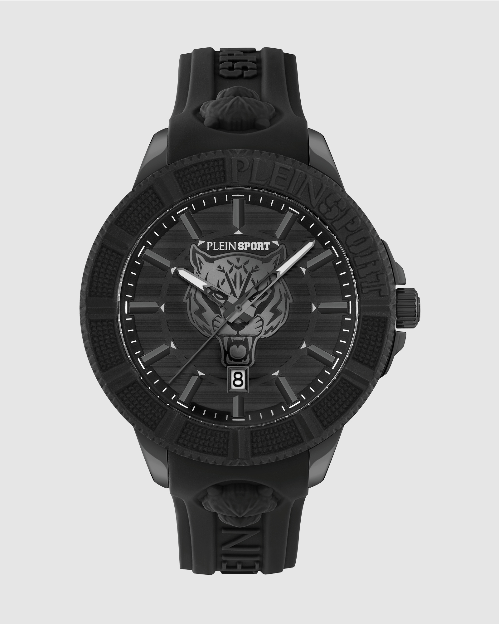 PLEIN CITY RUSH 45mm Black dial and Black Silicone Strap