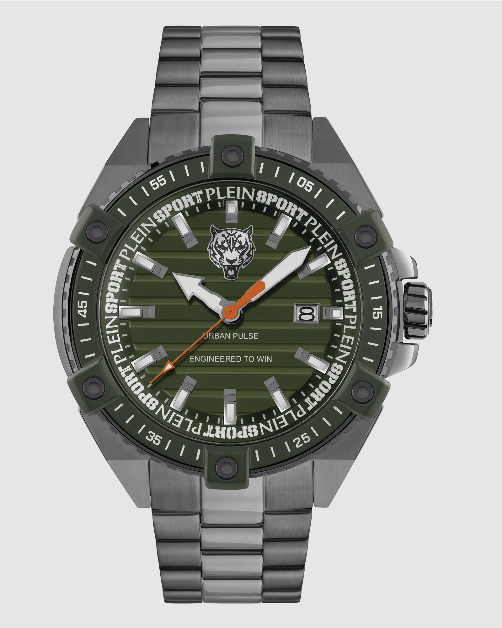 Plein Urban Pulse 47mm Green dial and Stainless steel strap