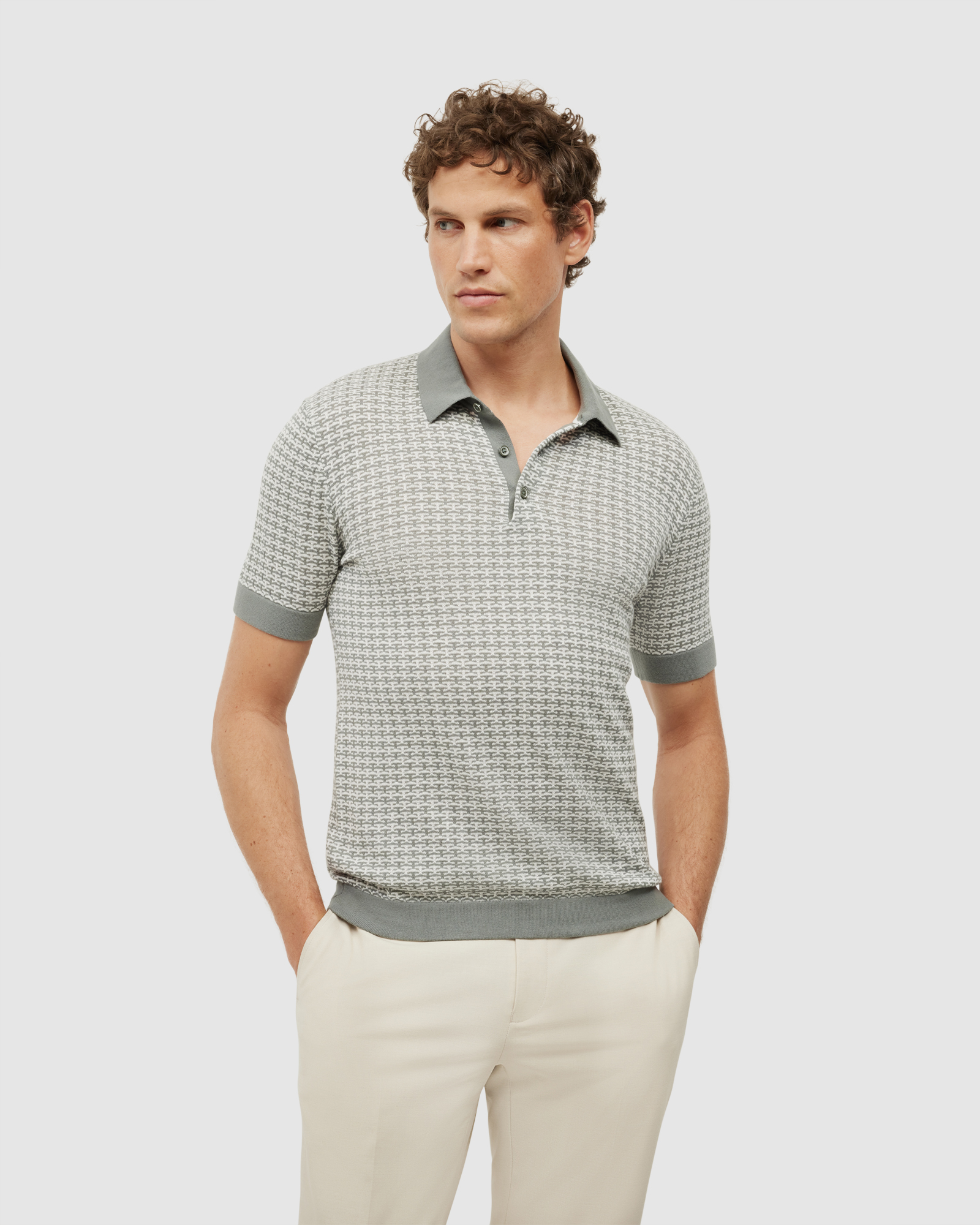 Orlando Two-tone Short Sleeve Polo Knit