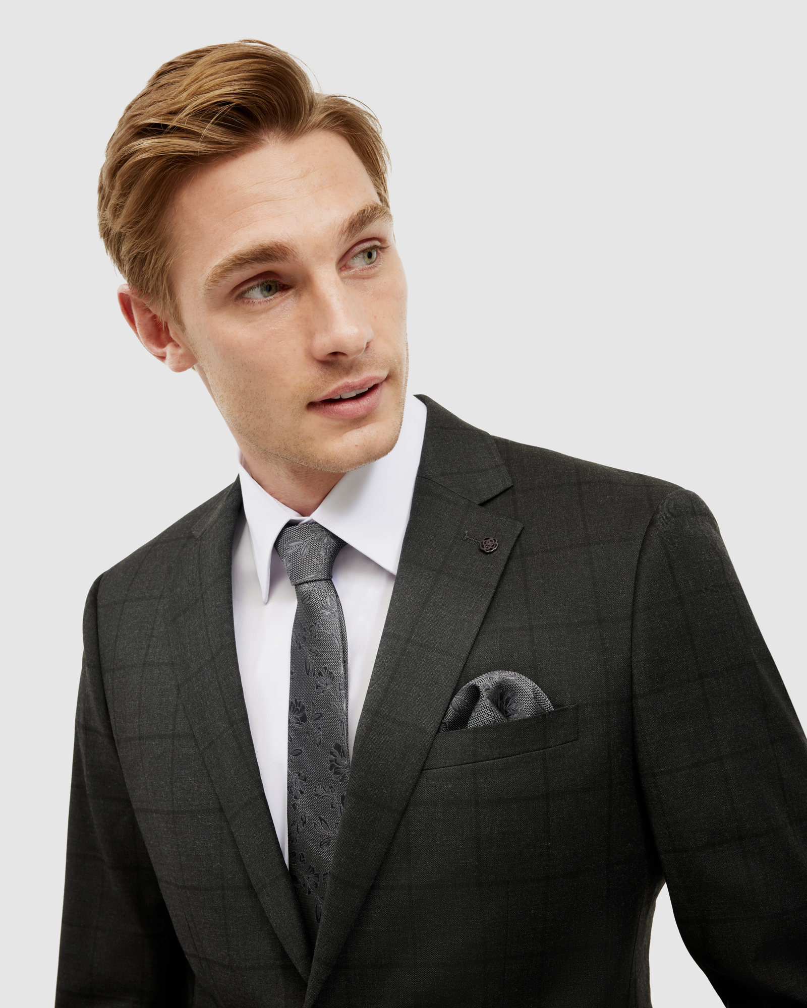 Windowpane Check Tailored Jacket