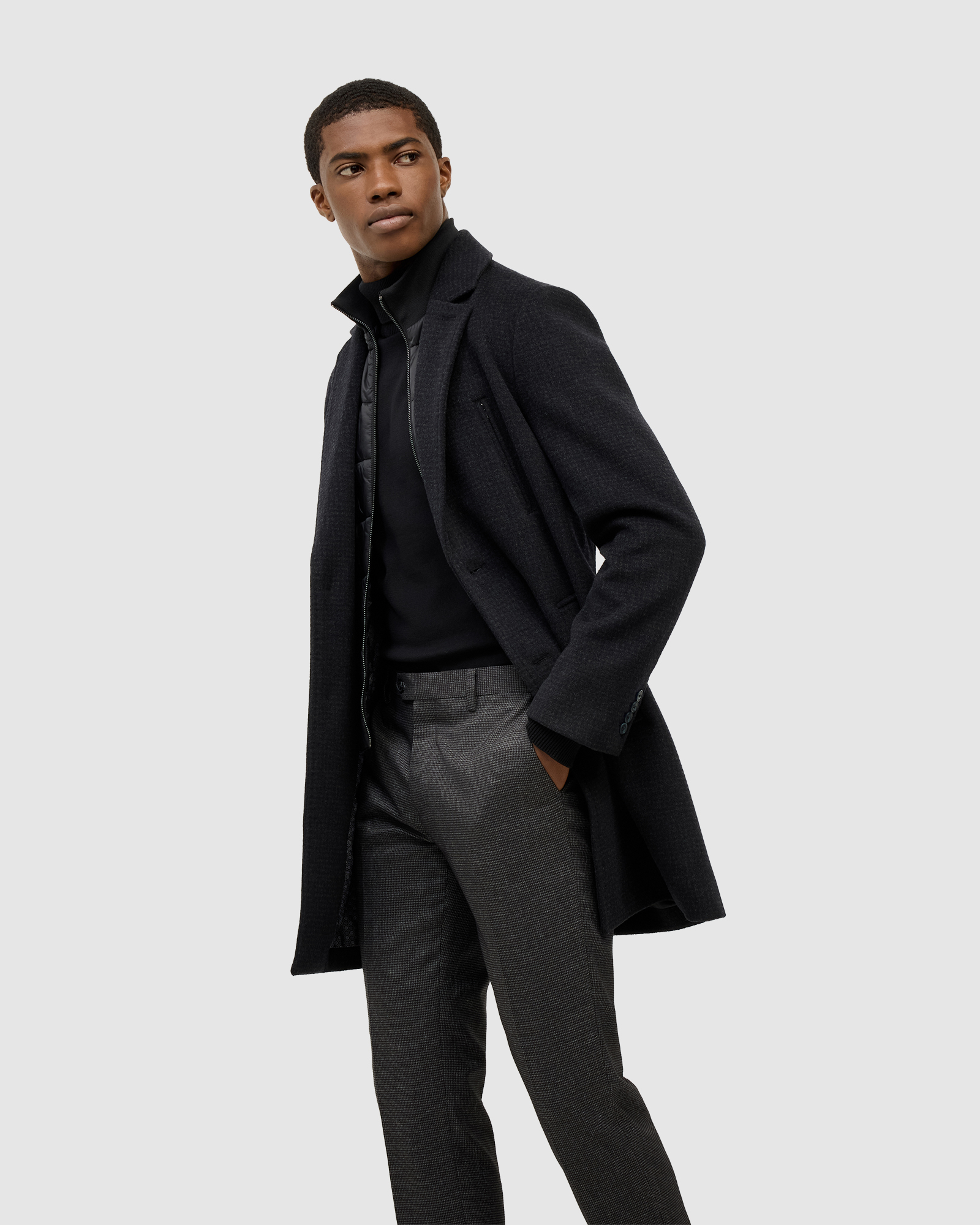 Christos Coat With Removable Puffer Insert