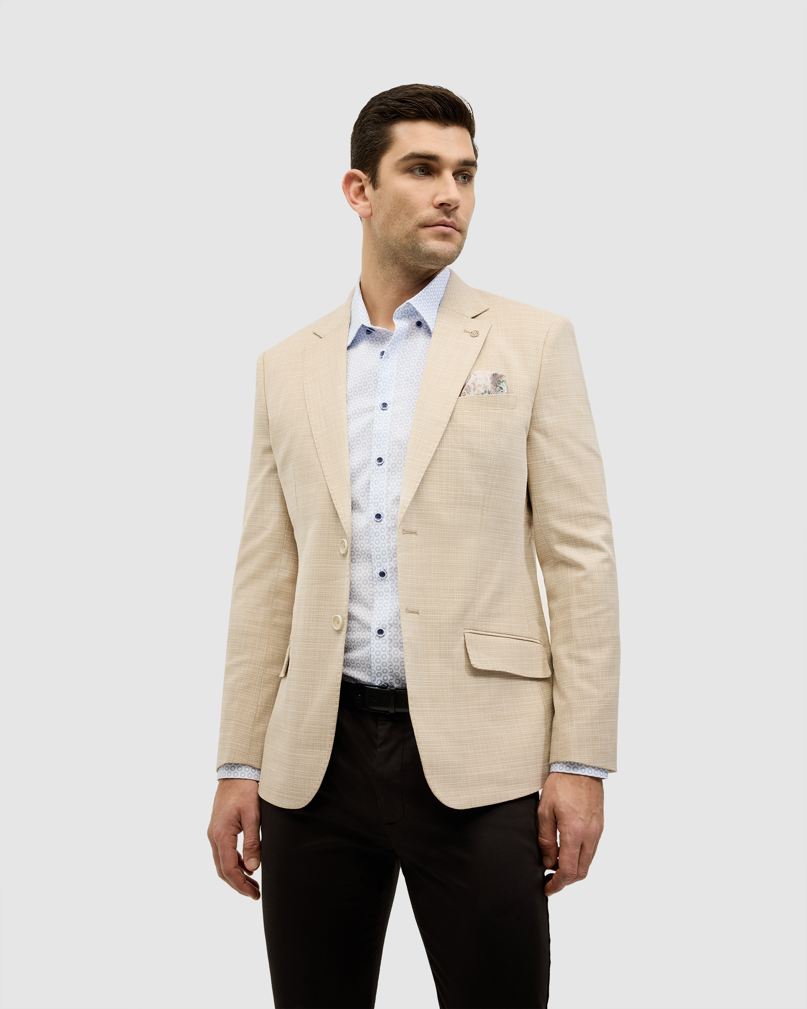 Single Breasted Textured Tailored Blazer