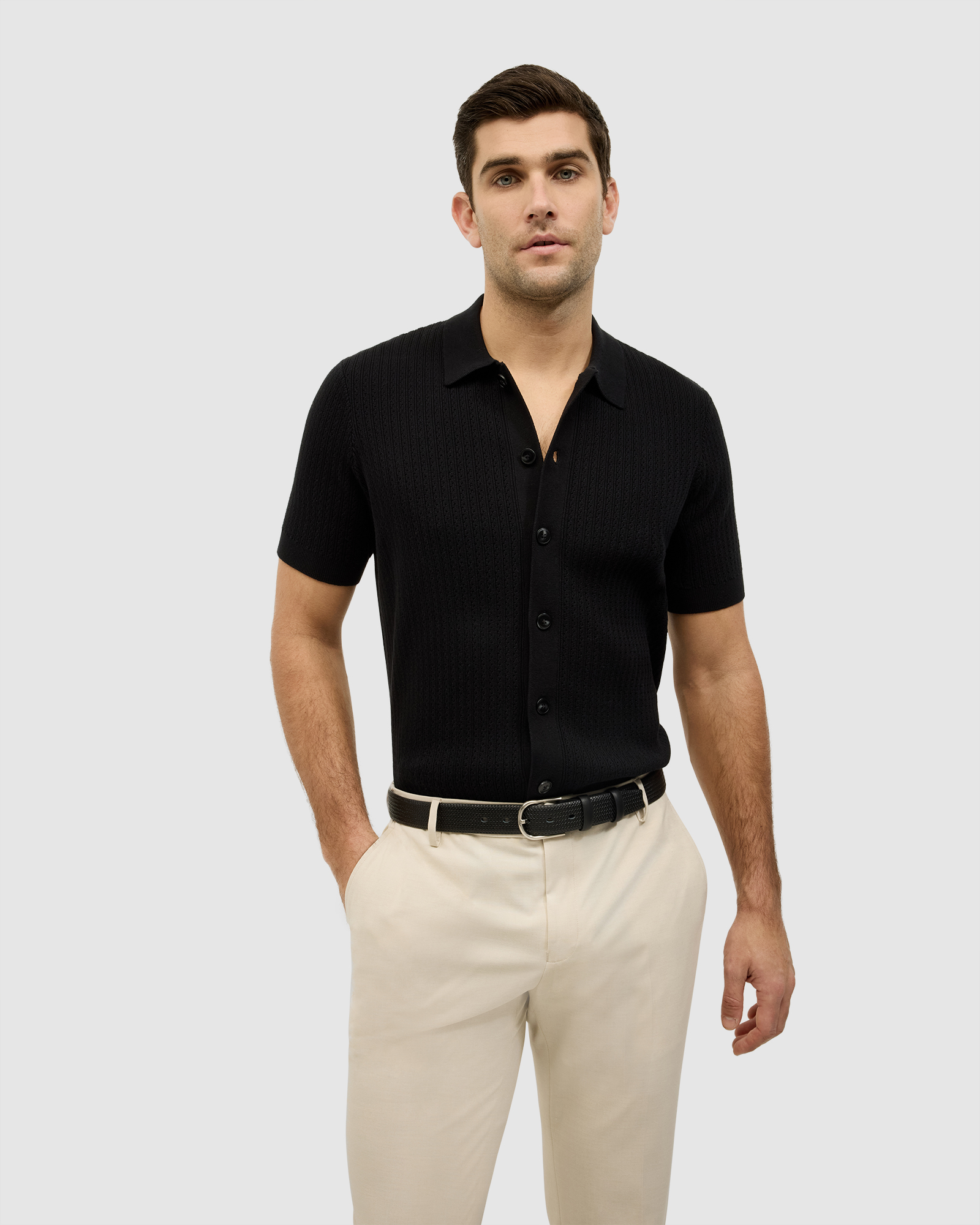 Textured Button-through Knit