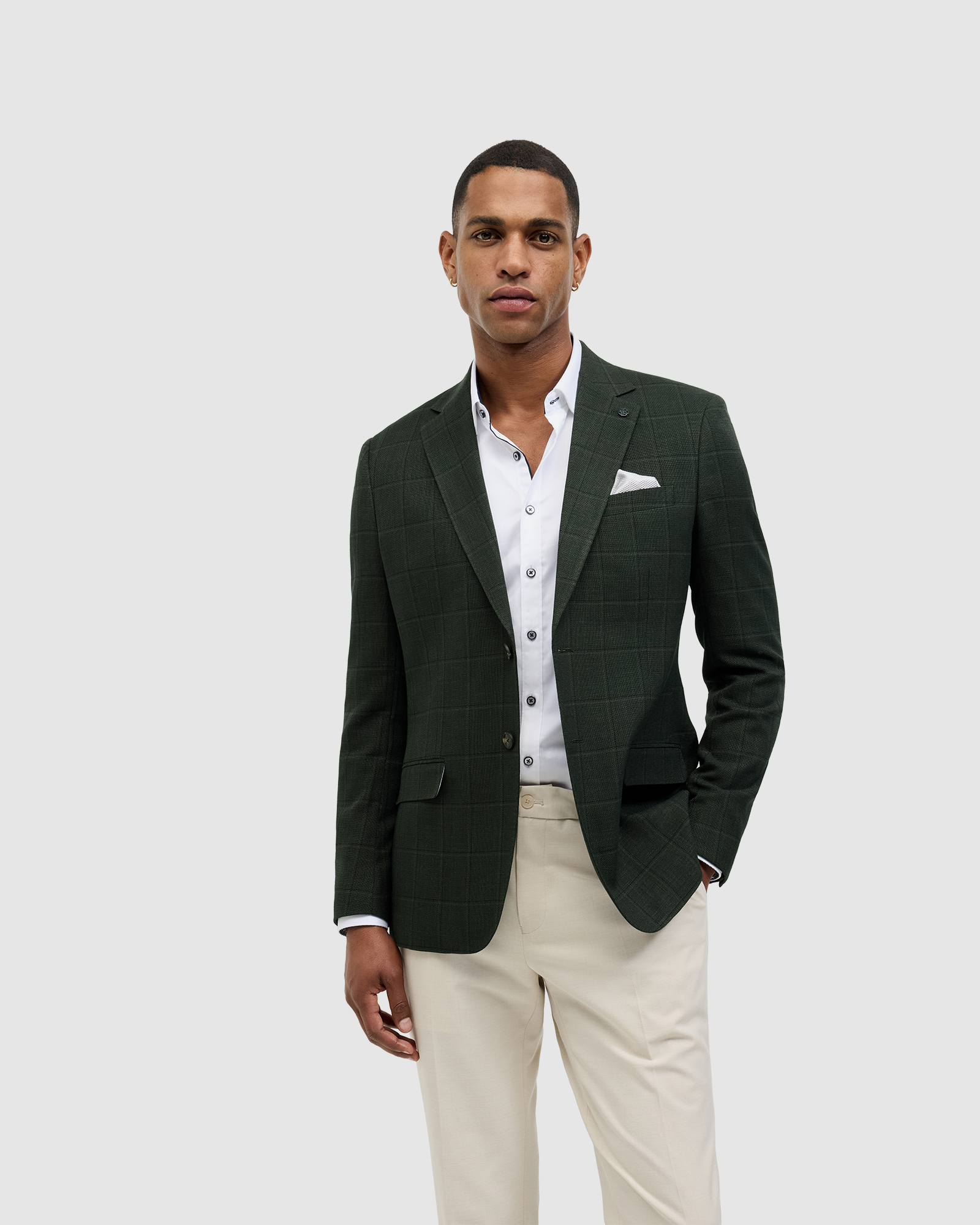 Windowpane Check Blazer