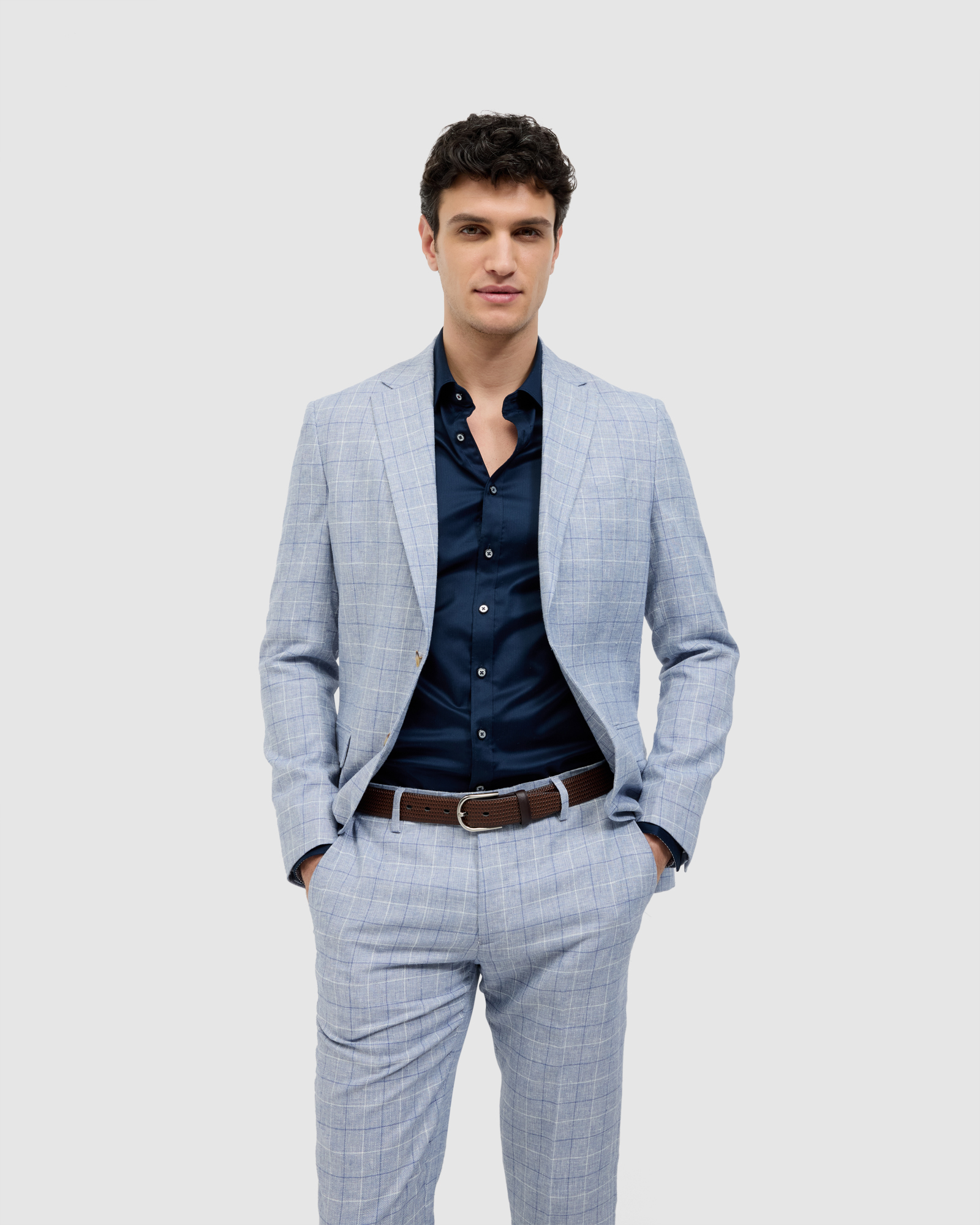 Windowpane Check Tailored Jacket