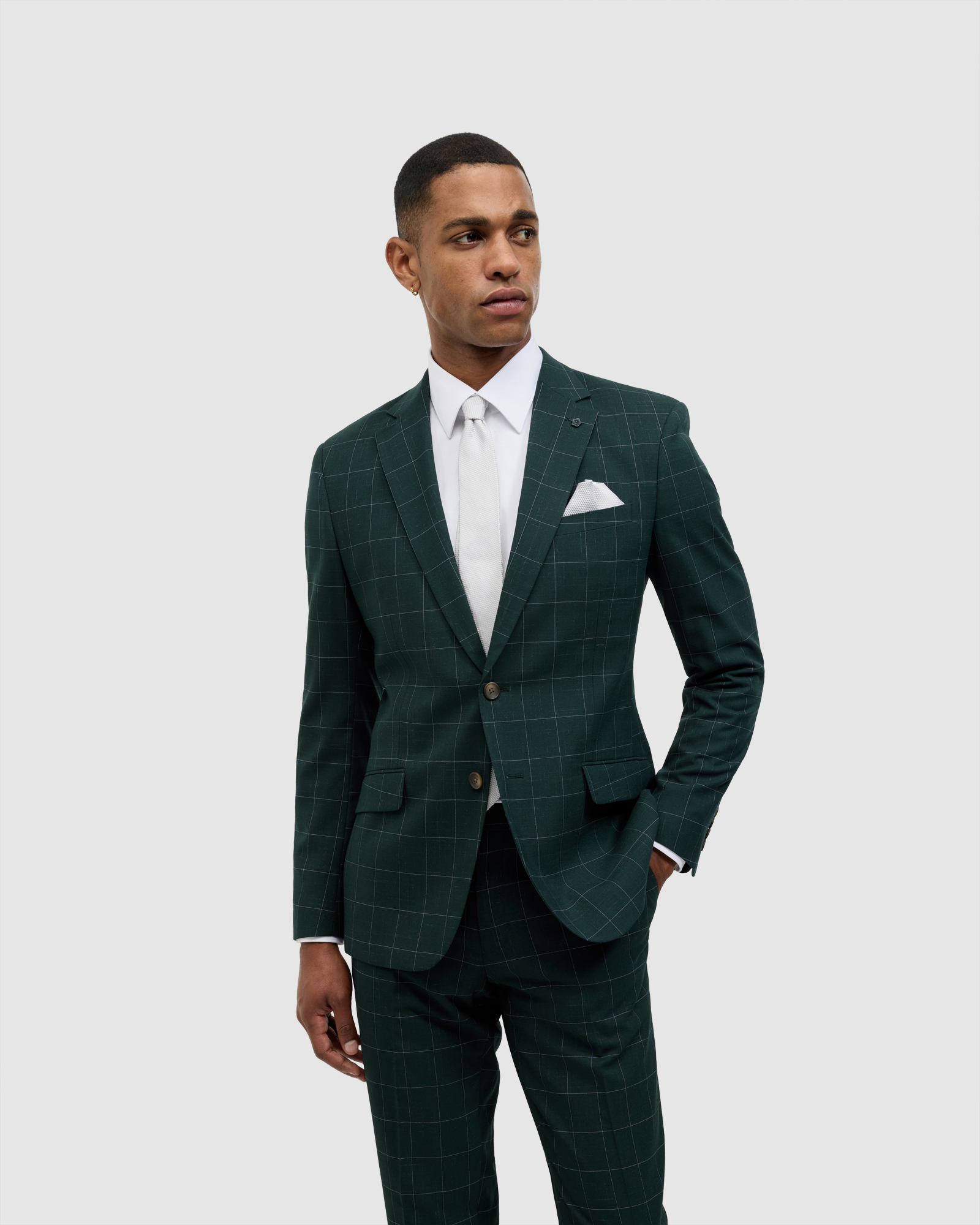 Sebastian Windowpane Check Tailored Jacket