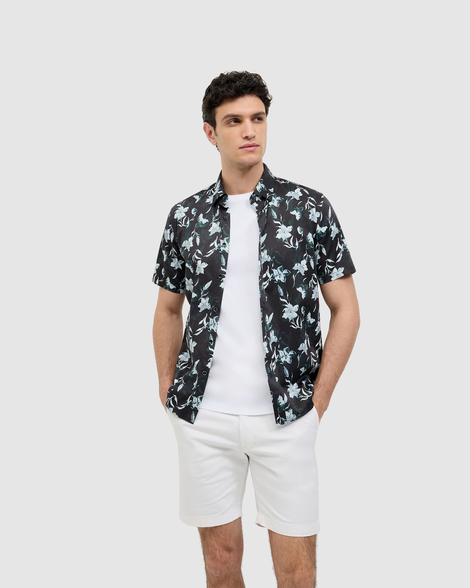 Shadow Floral Short Sleeve Shirt