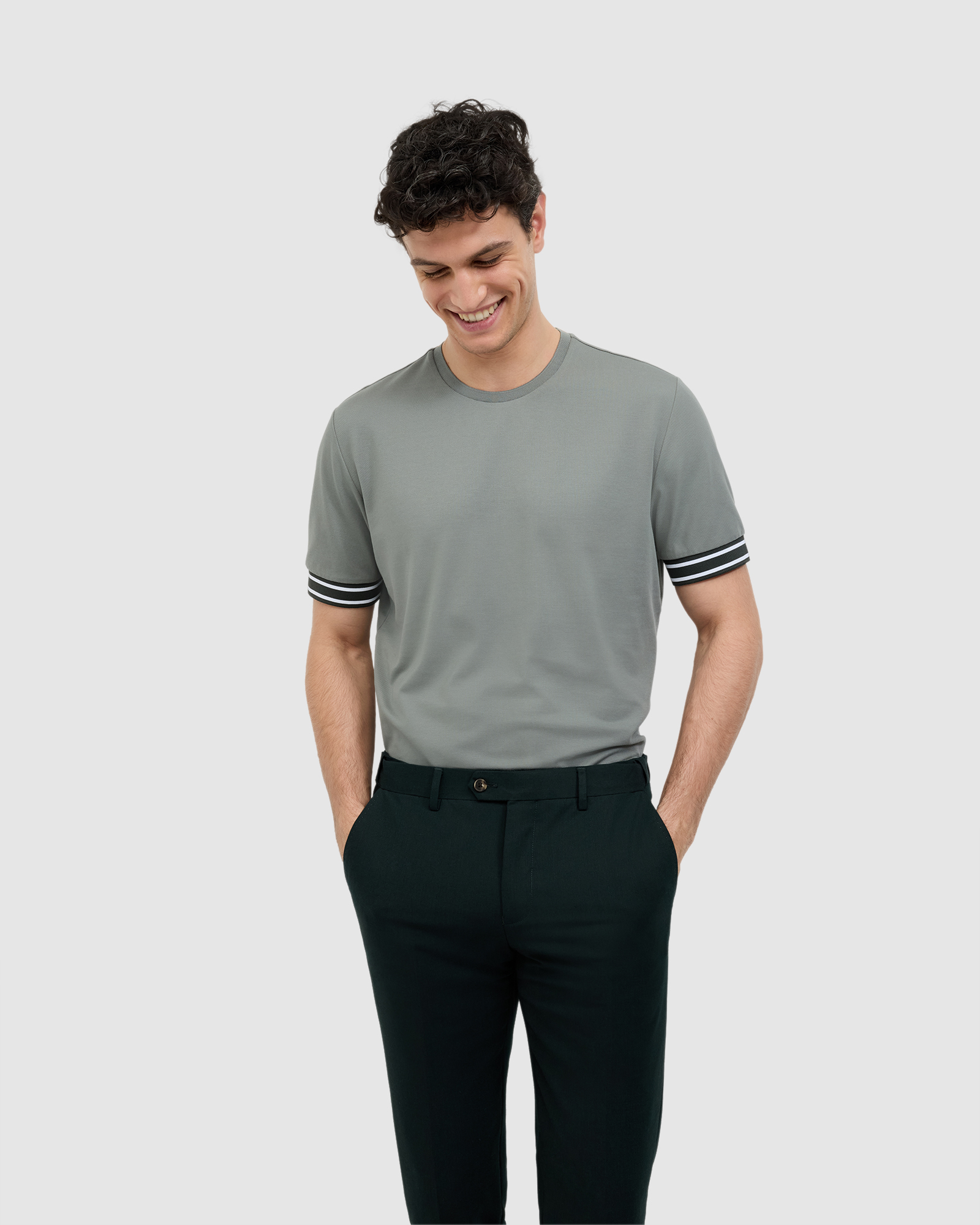 Curtis Travel Striped Pique Tee