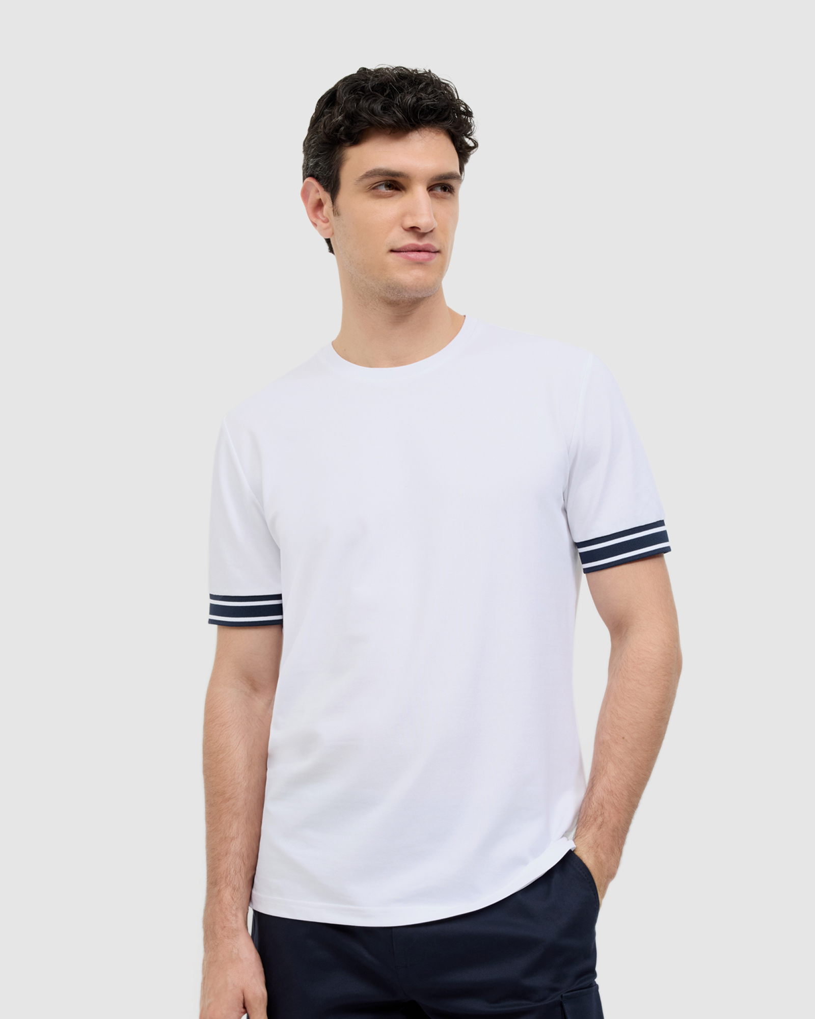 Curtis Travel Striped Pique Tee
