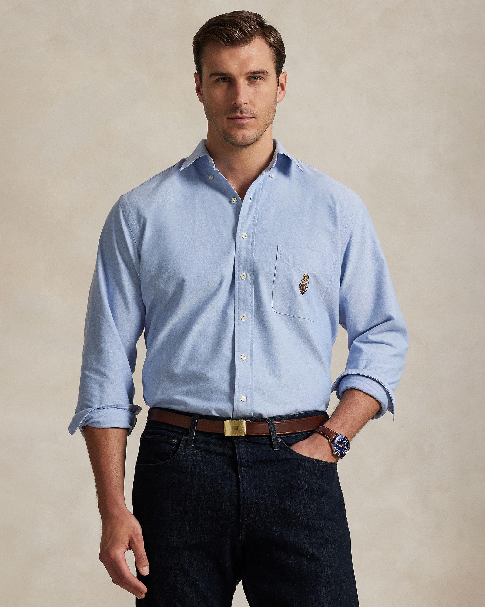 ICONIC EXCLUSIVE - Big & Tall - Polo Bear Oxford Shirt