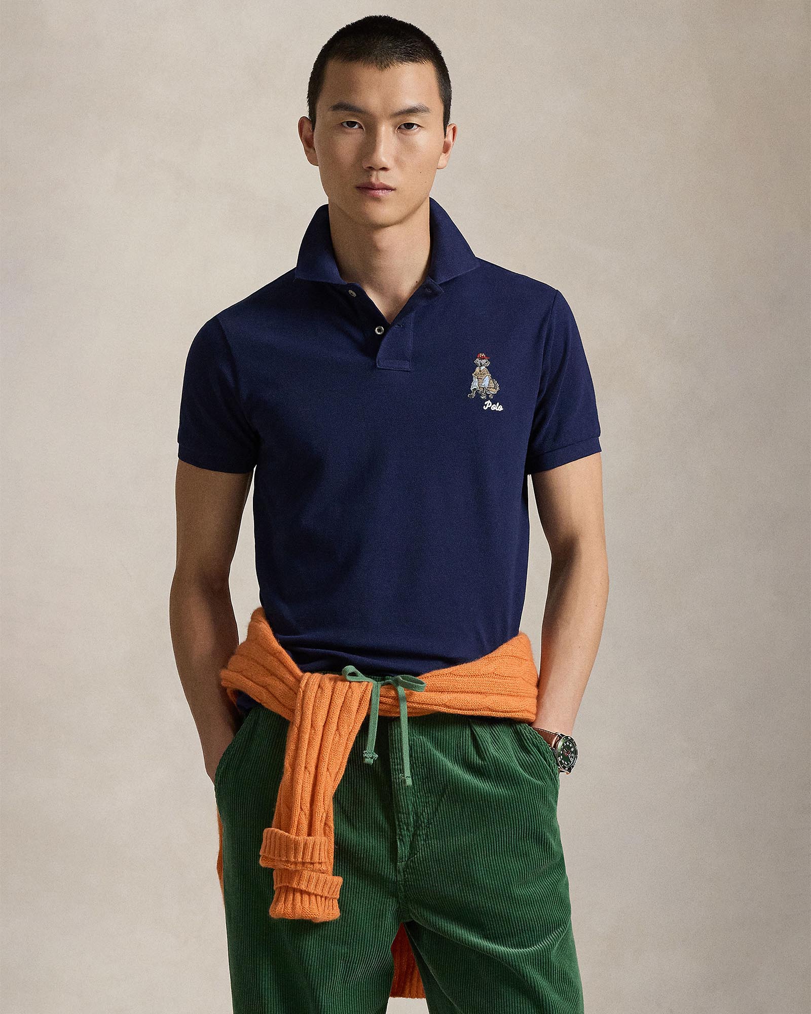 Custom Slim Fit Dog-Embroidered Polo