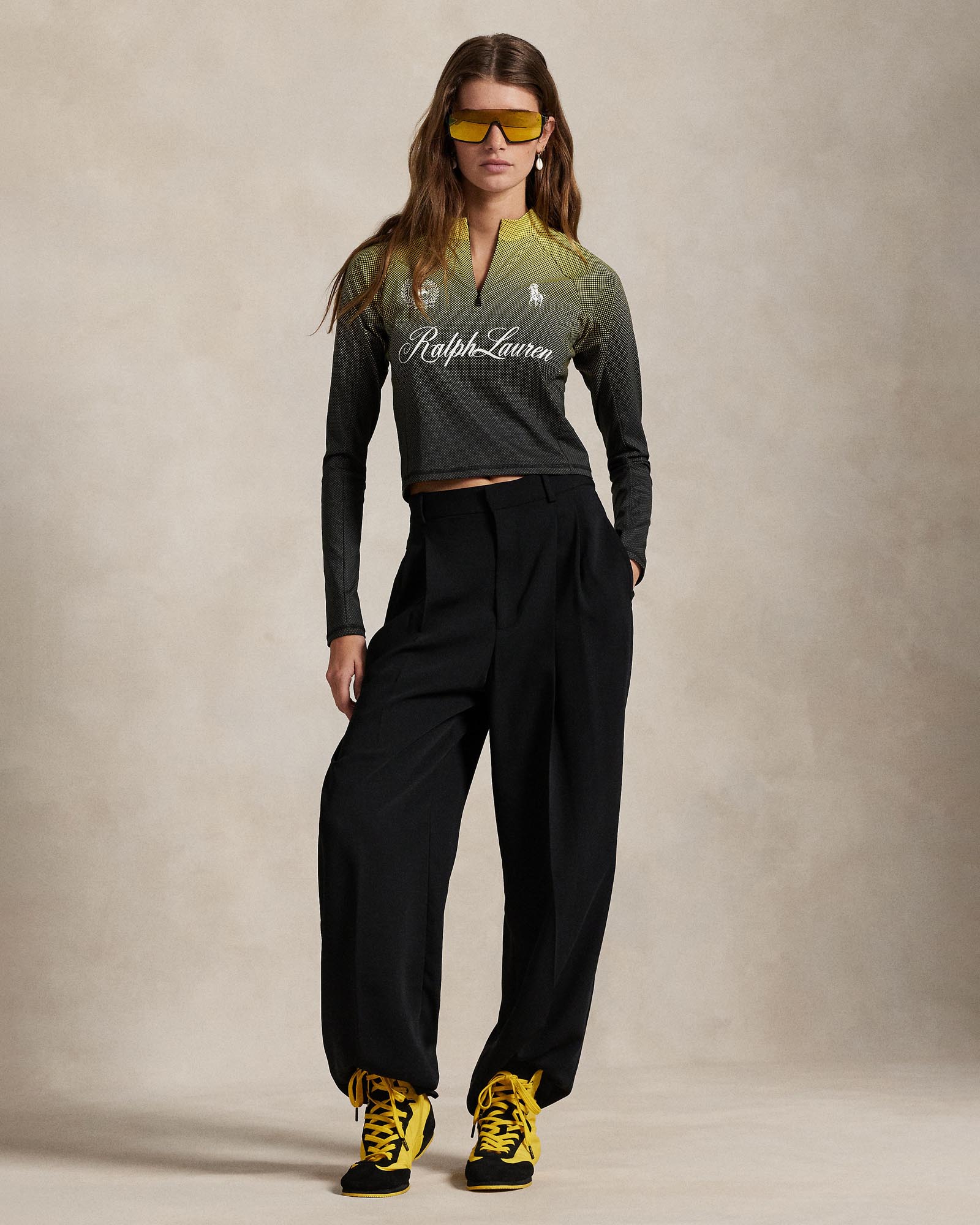 Graphic Cropped Quarter-Zip