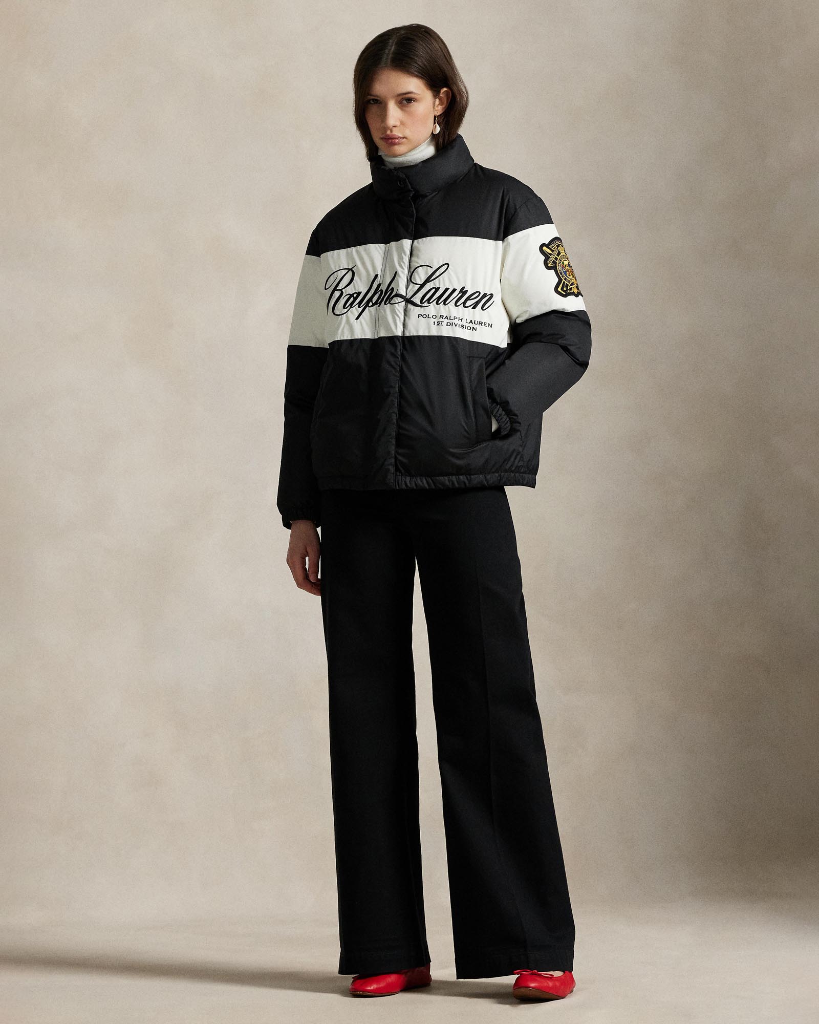 Script Logo Down Puffer Jacket