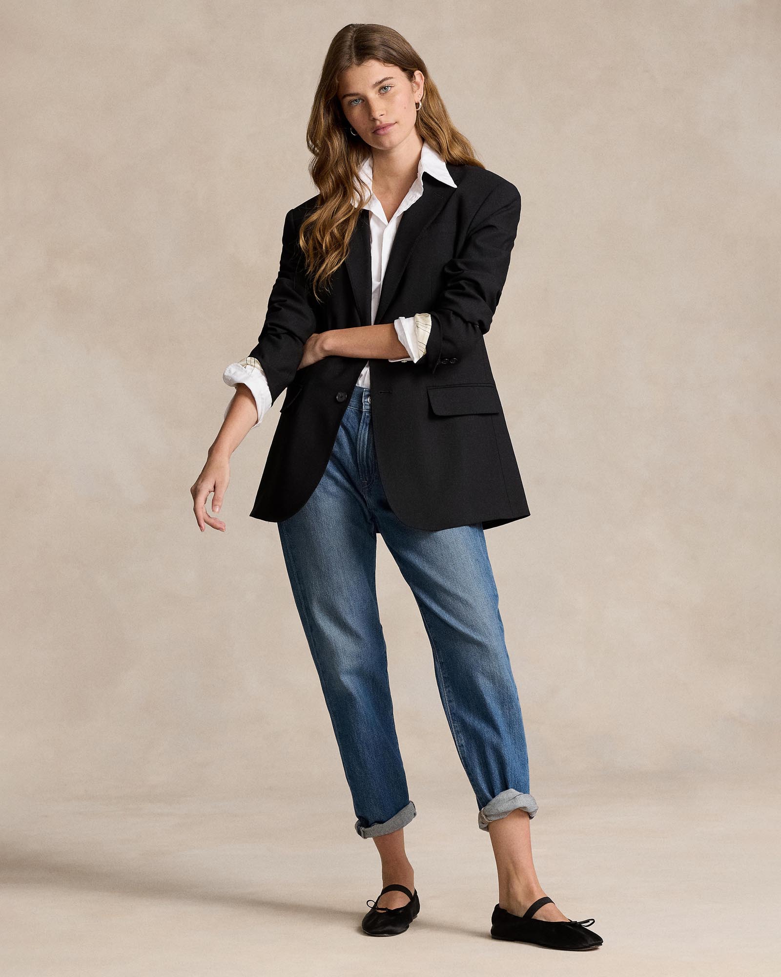 Single-Breasted Stretch Wool Blazer - ICONIC EXCLUSIVE