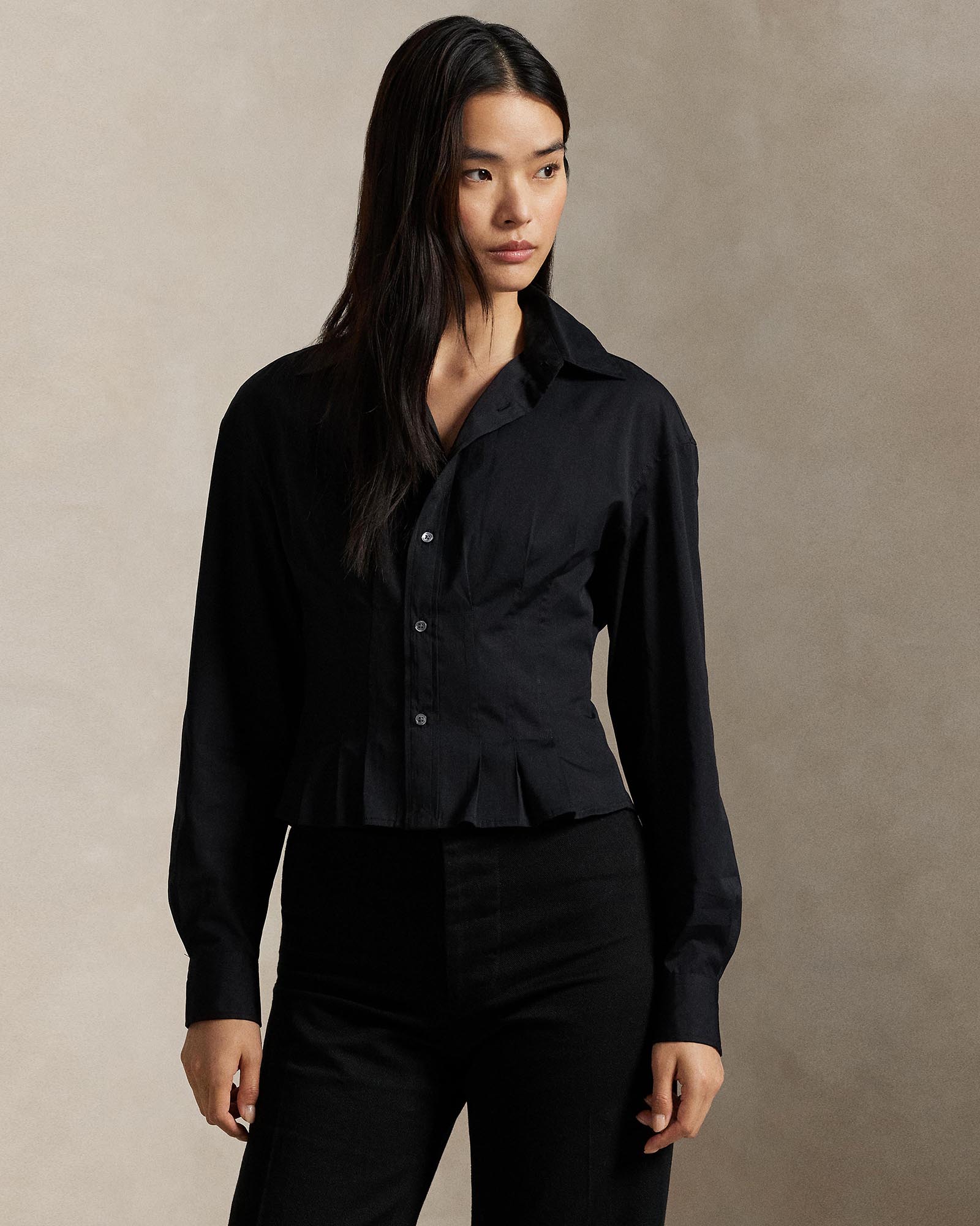 Seamed Cotton Shirt - ICONIC EXCLUSIVE