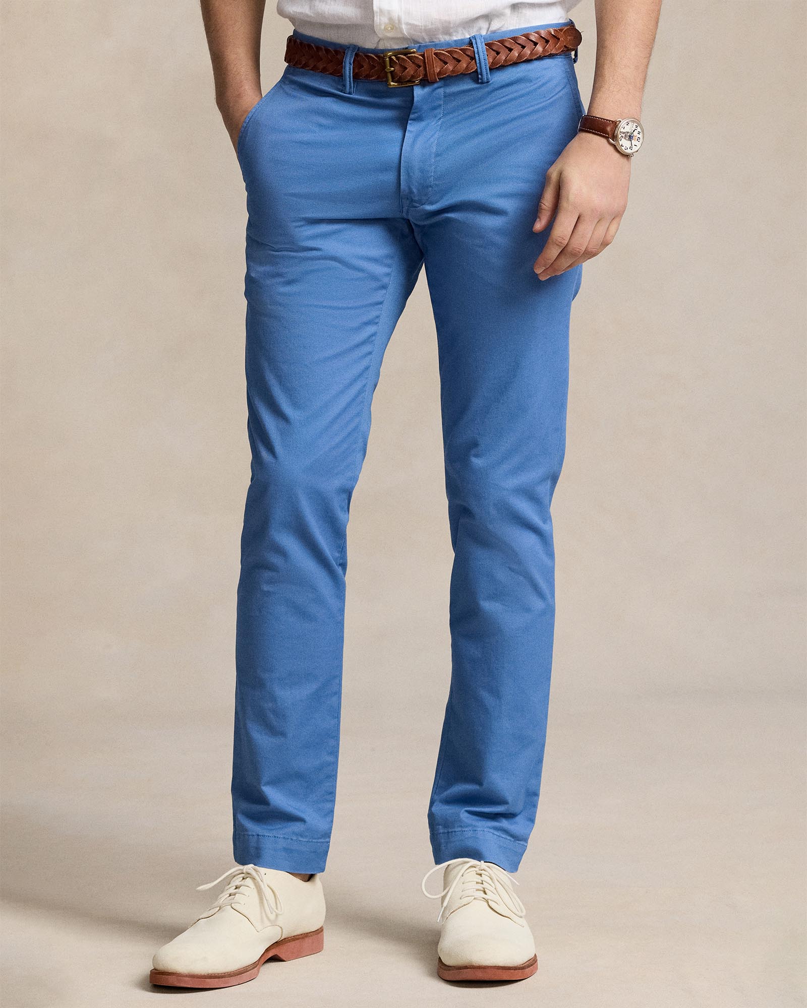 Stretch Slim Fit Twill Pants - ICONIC EXCLUSIVE