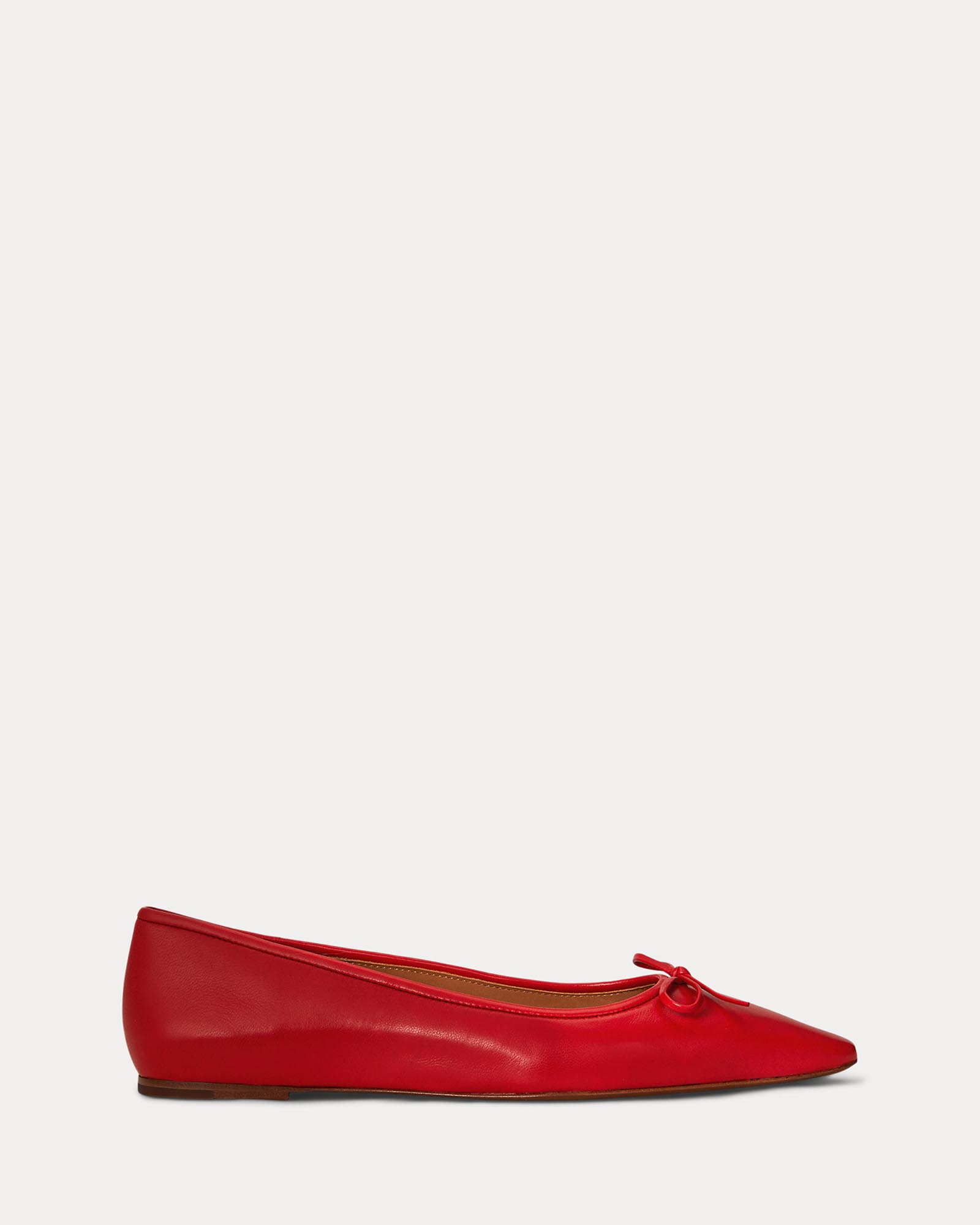 Pointed Leather Ballet Flats - Women's