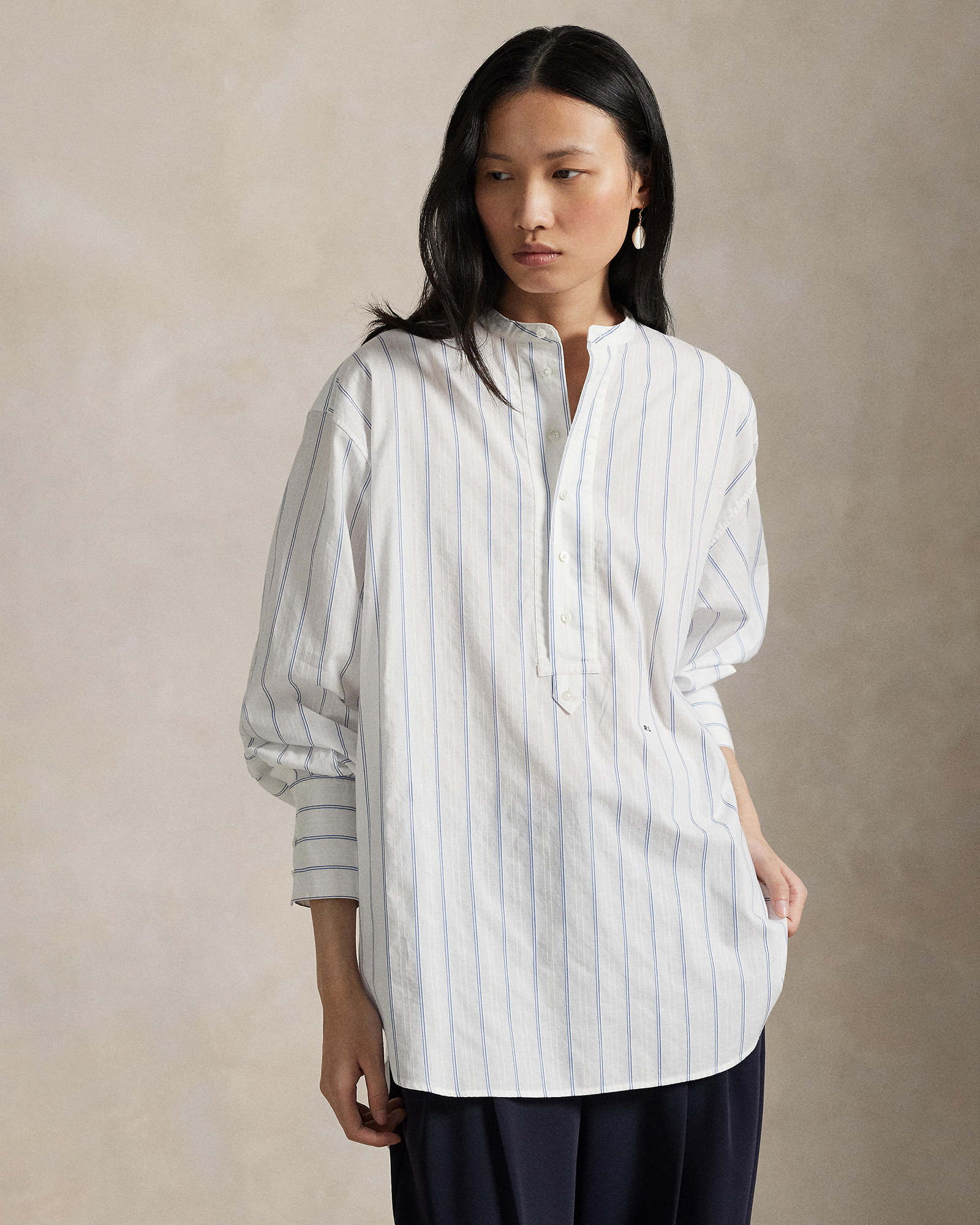 Striped Cotton Dobby Top