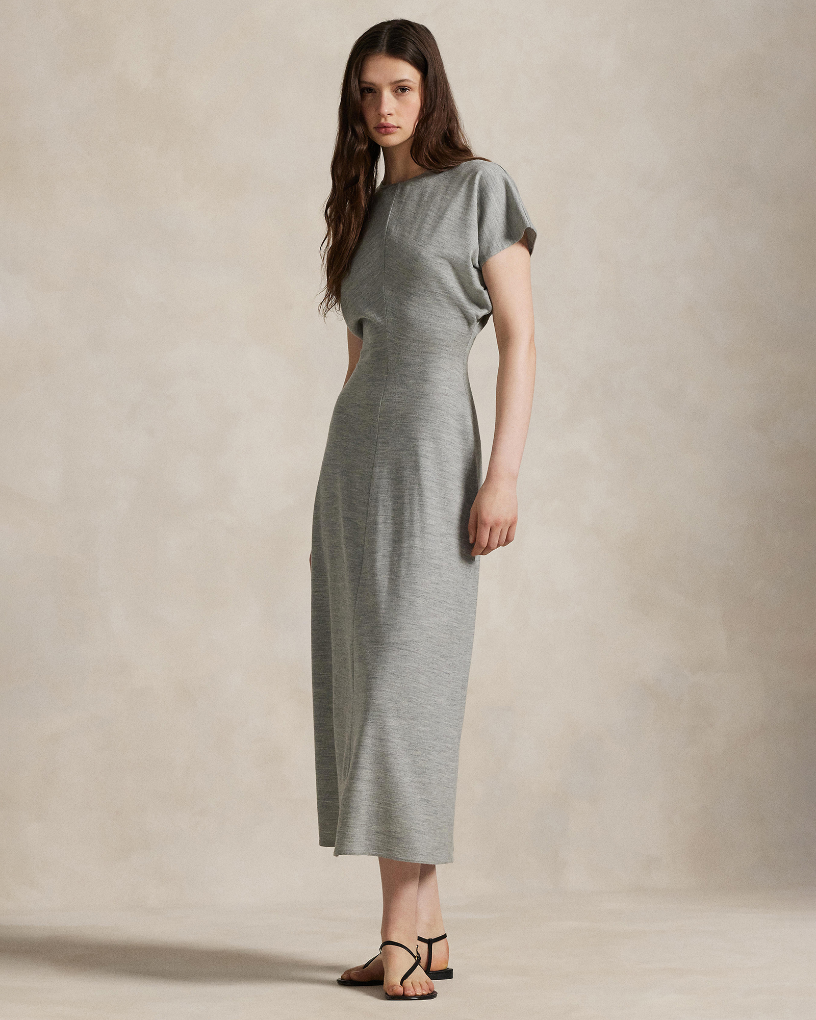 Wool-Blend Dolman Dress