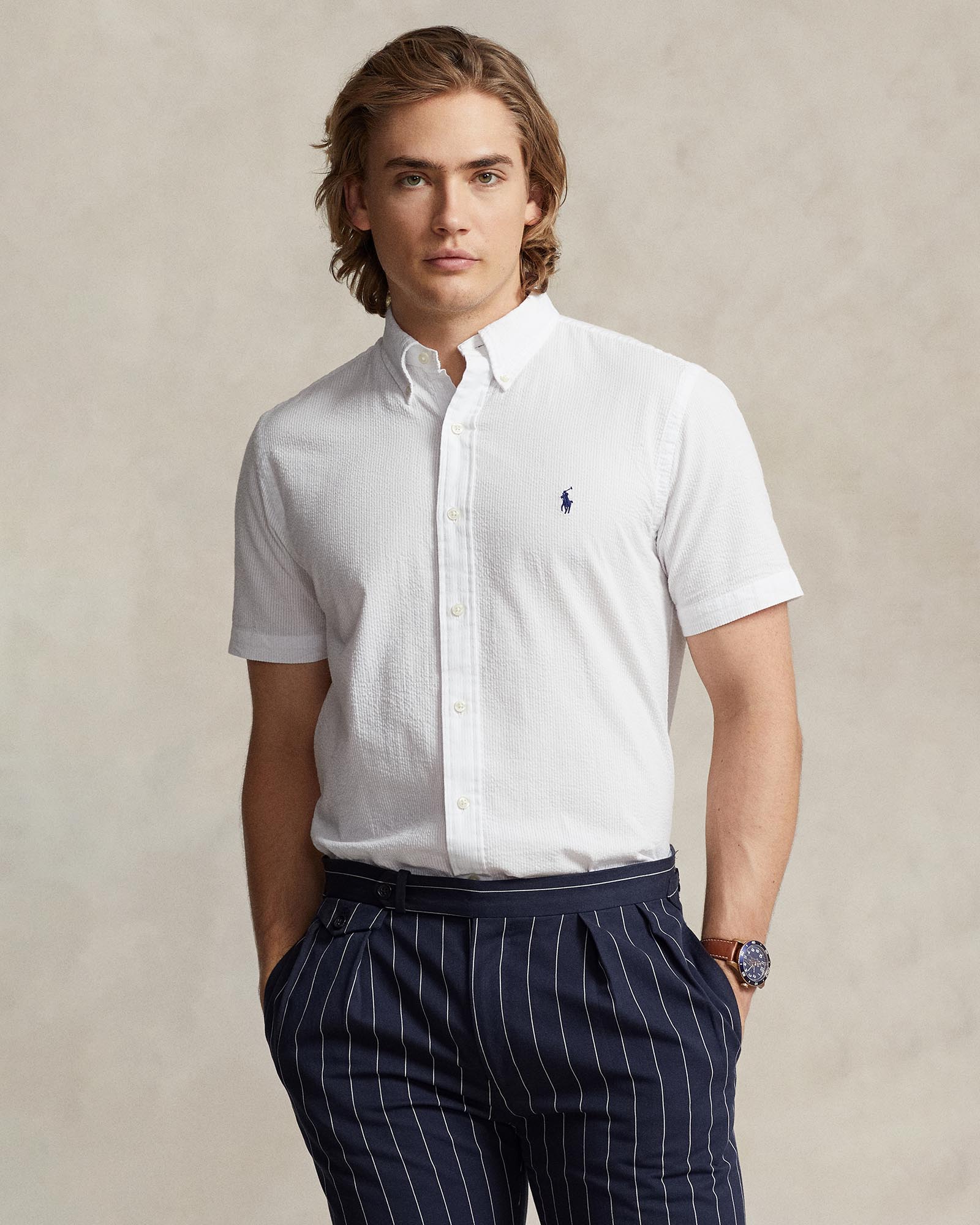 Custom Fit Seersucker Shirt