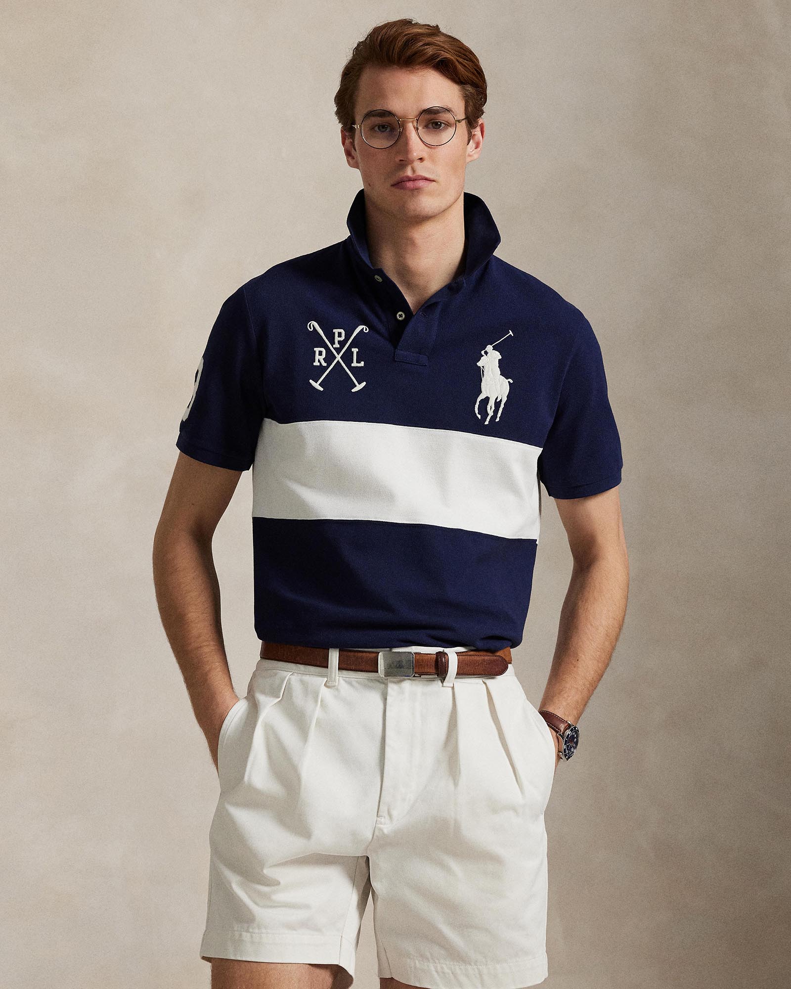 Custom Slim Fit Big Pony Mesh Polo Shirt