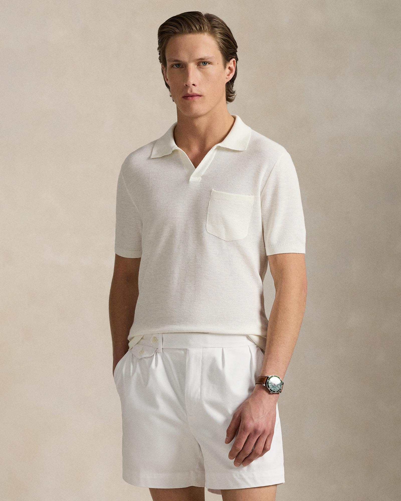 Performance Johnny-Collar Sweater Polo