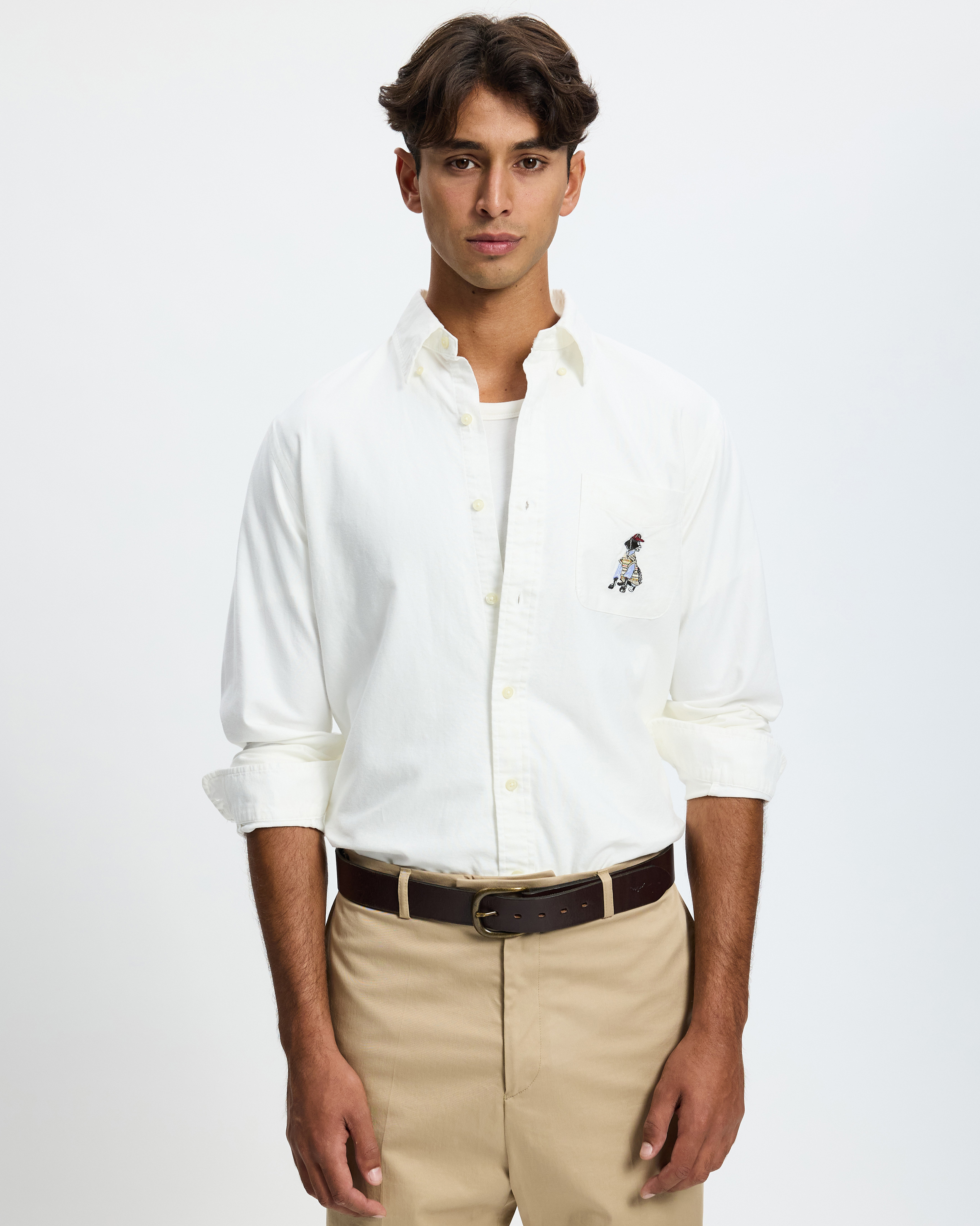 Custom Fit Dog-Embroidered Oxford Shirt