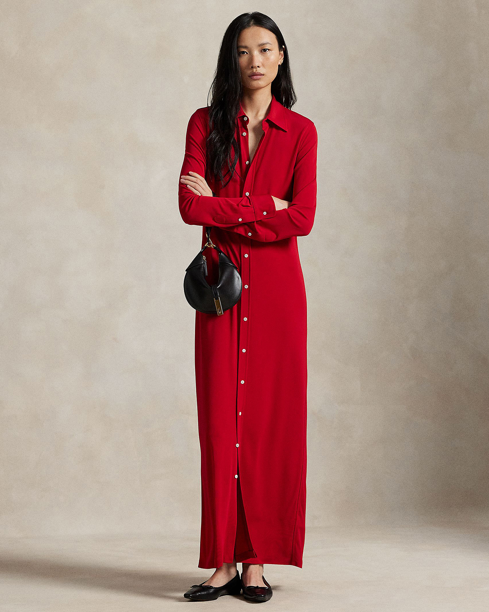 Interlock Buttoned Shirtdress