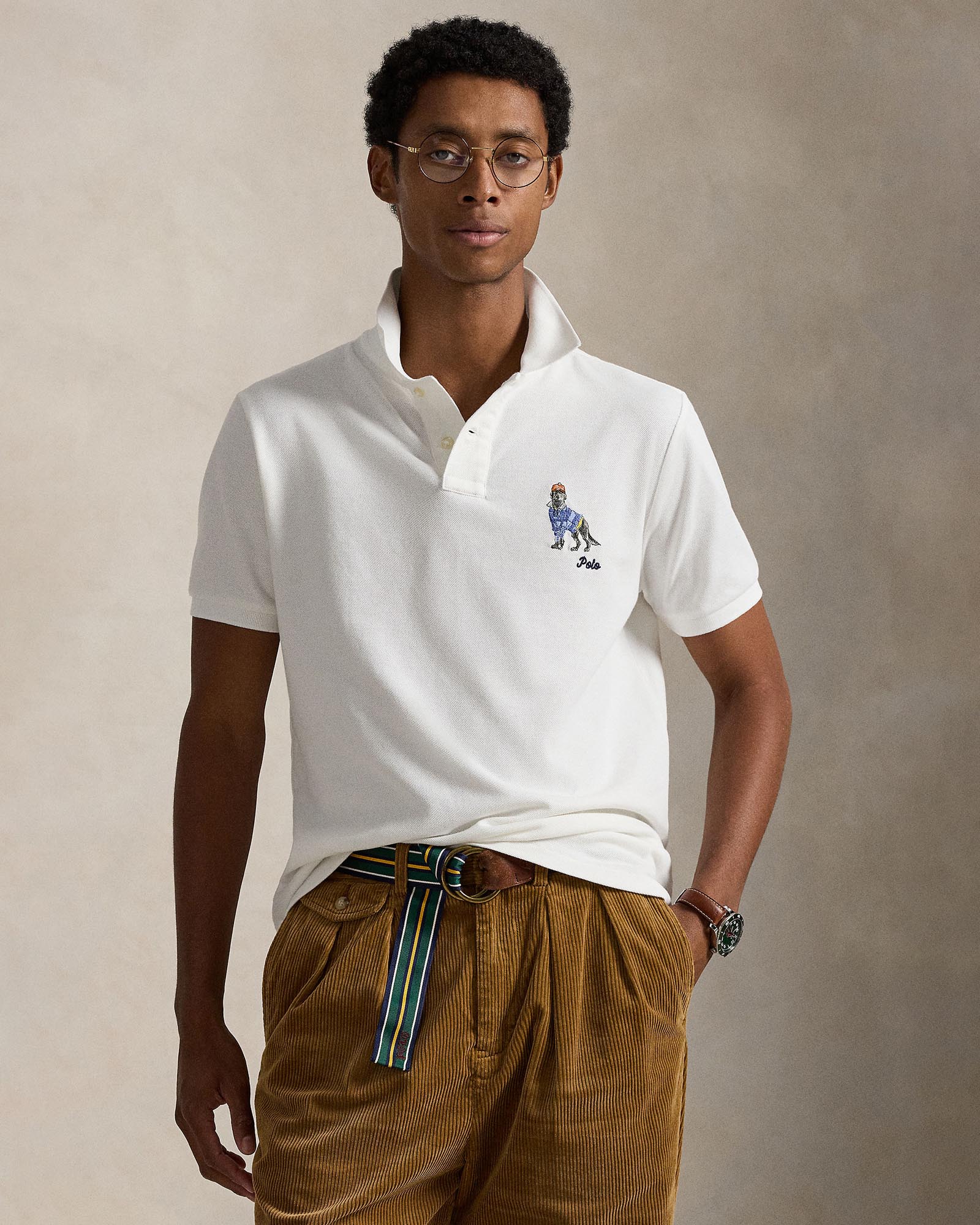 Custom Slim Fit Dog-Embroidered Polo