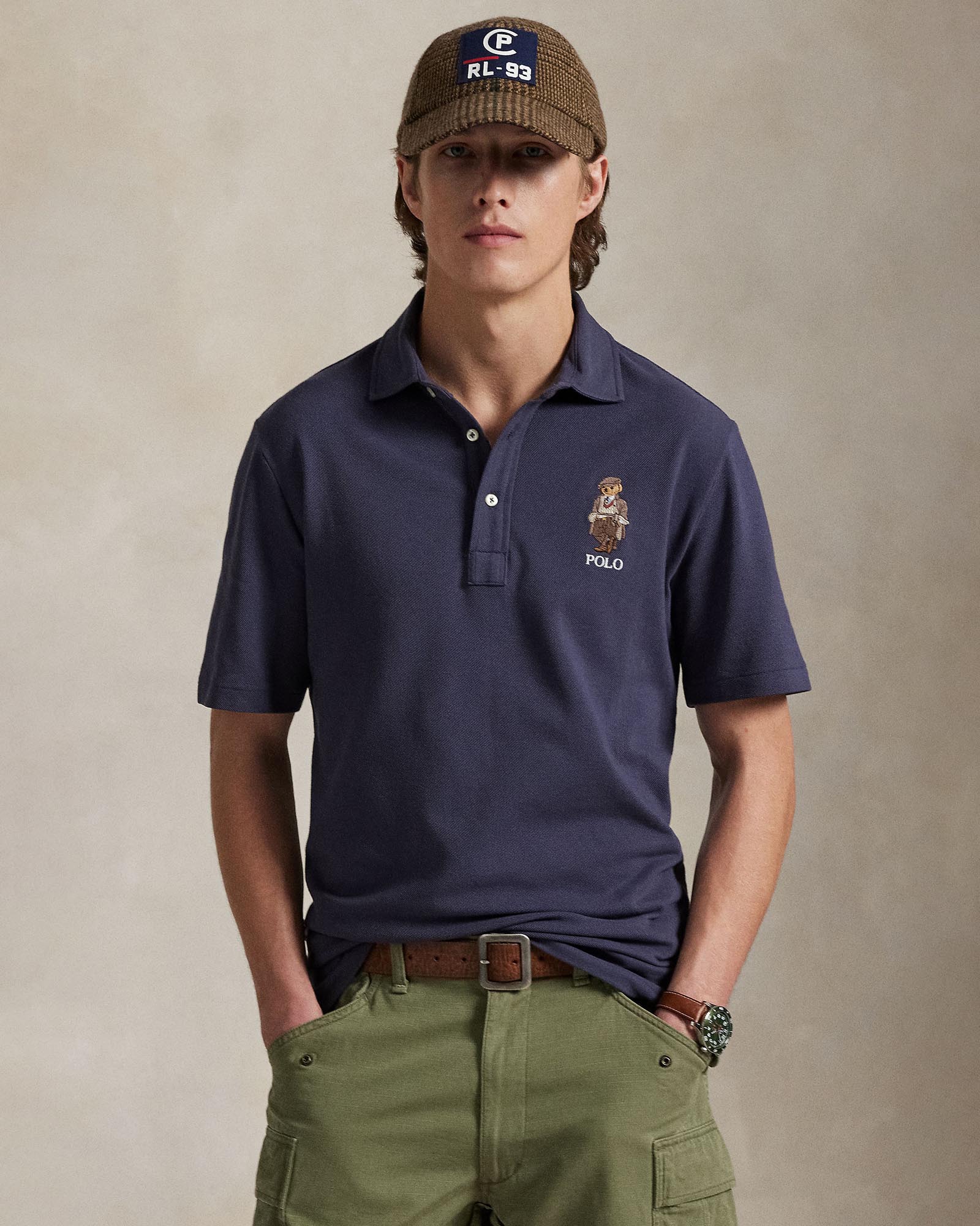 Custom Slim Polo Bear Mesh Polo Shirt