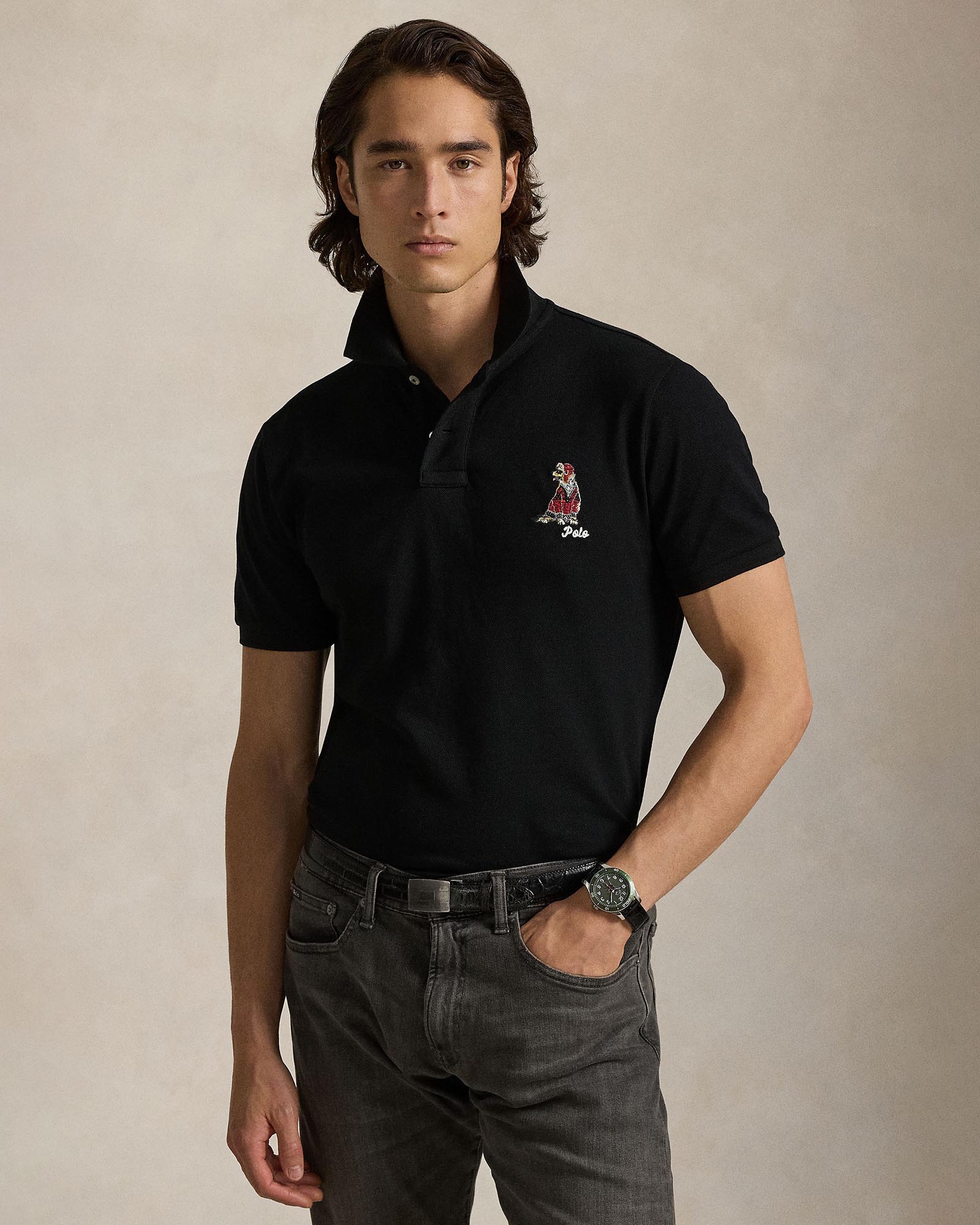 ICONIC EXCLUSIVE - Custom Slim Fit Dog-Embroidered Polo