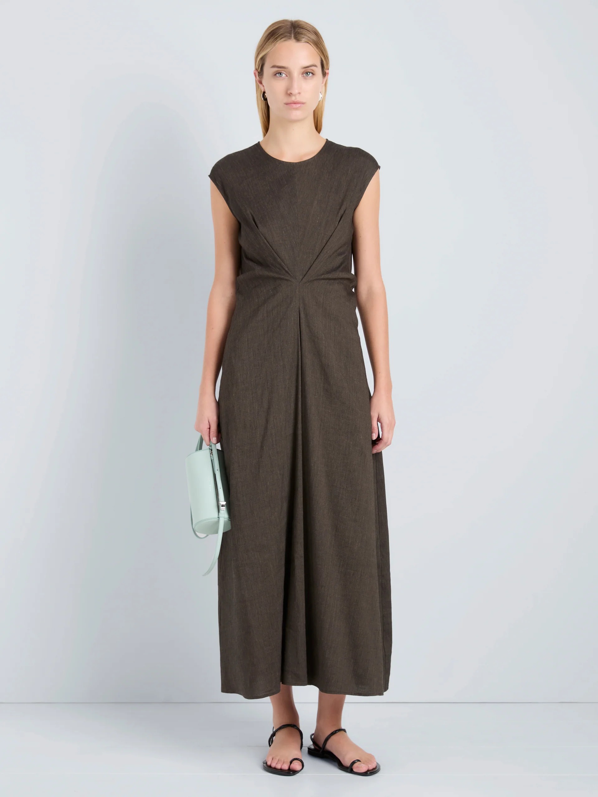 Miranda Dress In Linen Slub