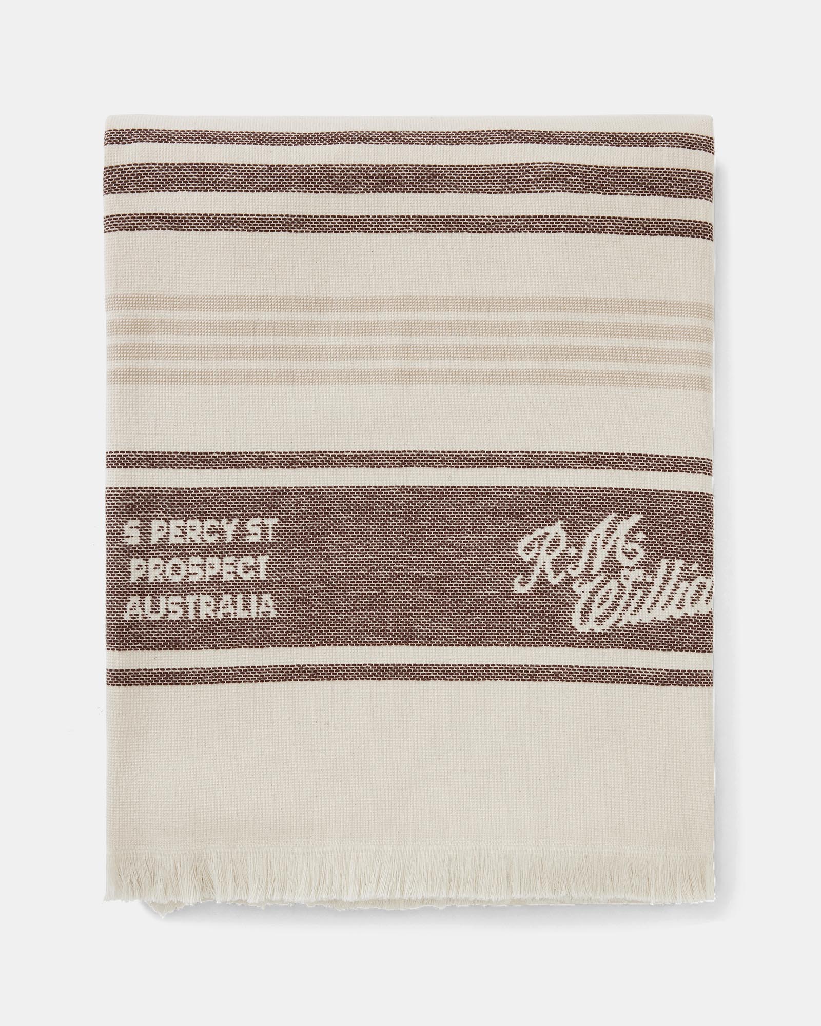Striped Script Towel