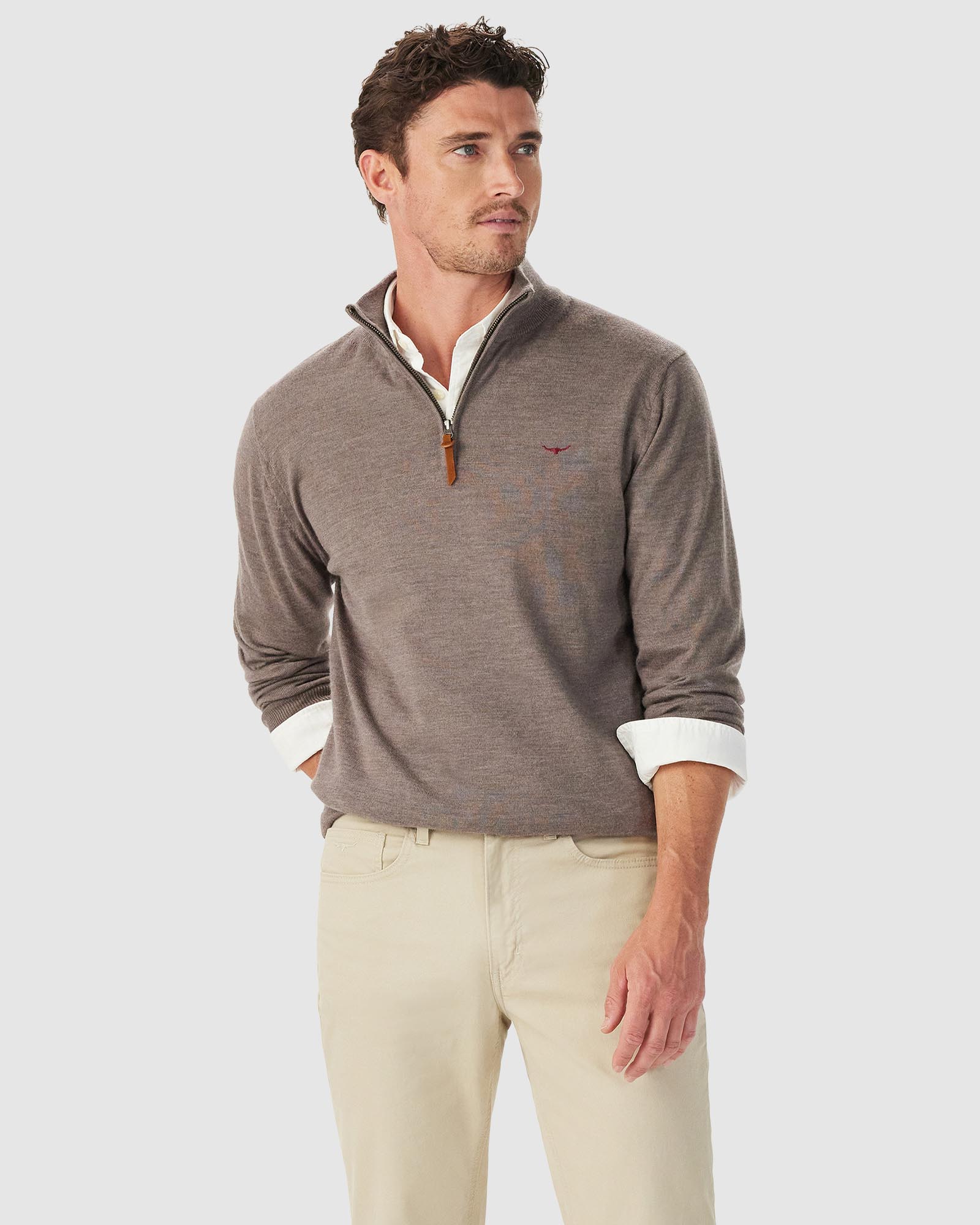 Ernest Merino 1/4 Zip Knit Jumper