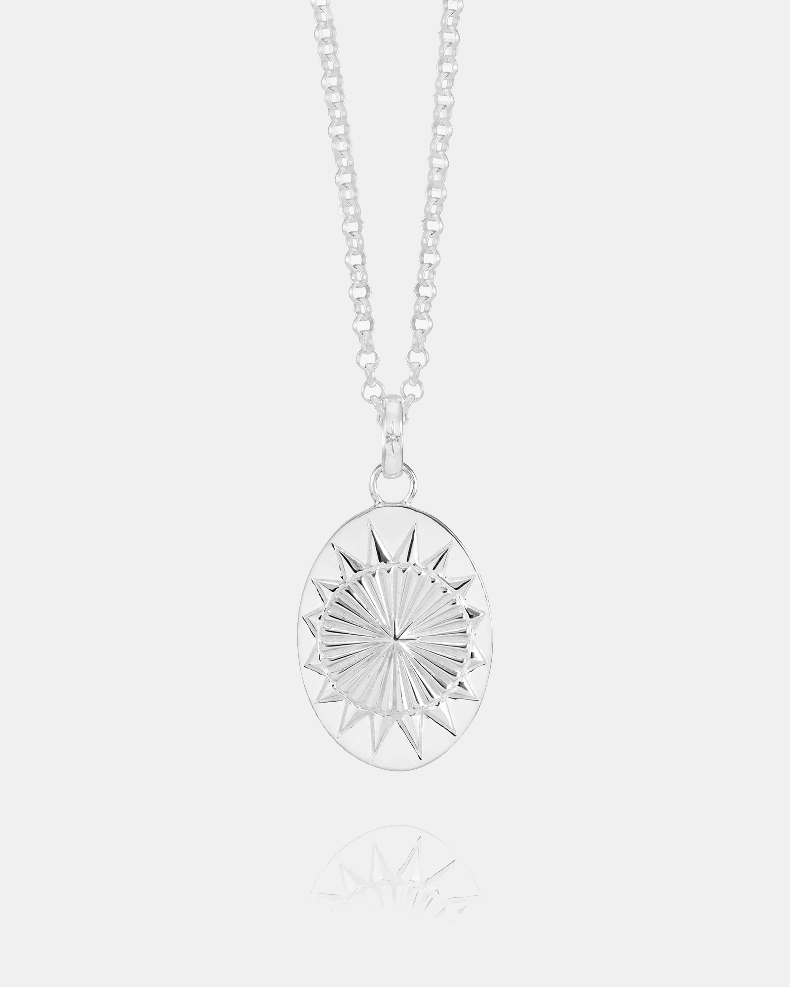 Deco North Star Silver Necklace
