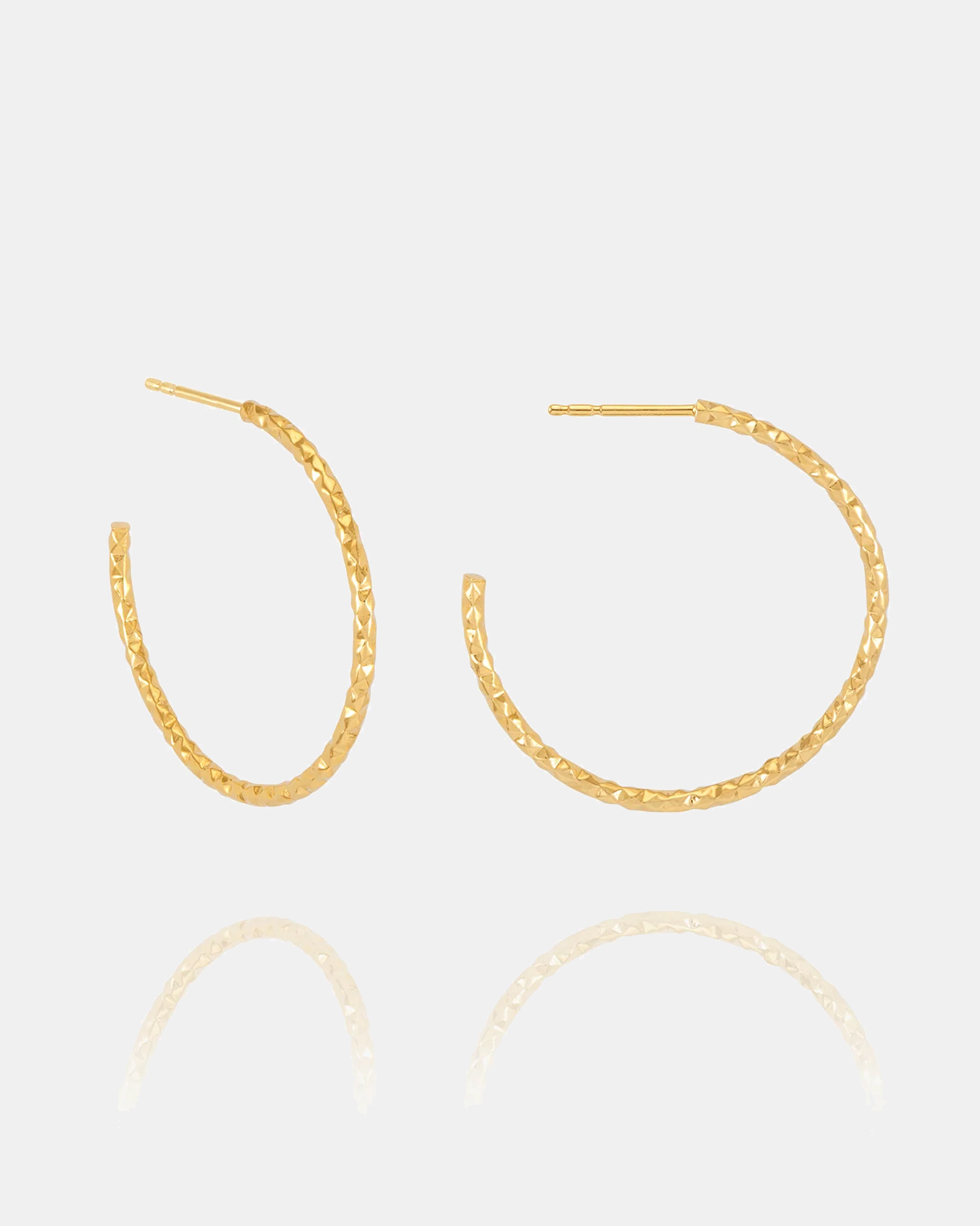Shimmering Sun Oversized Hoop Earrings Gold